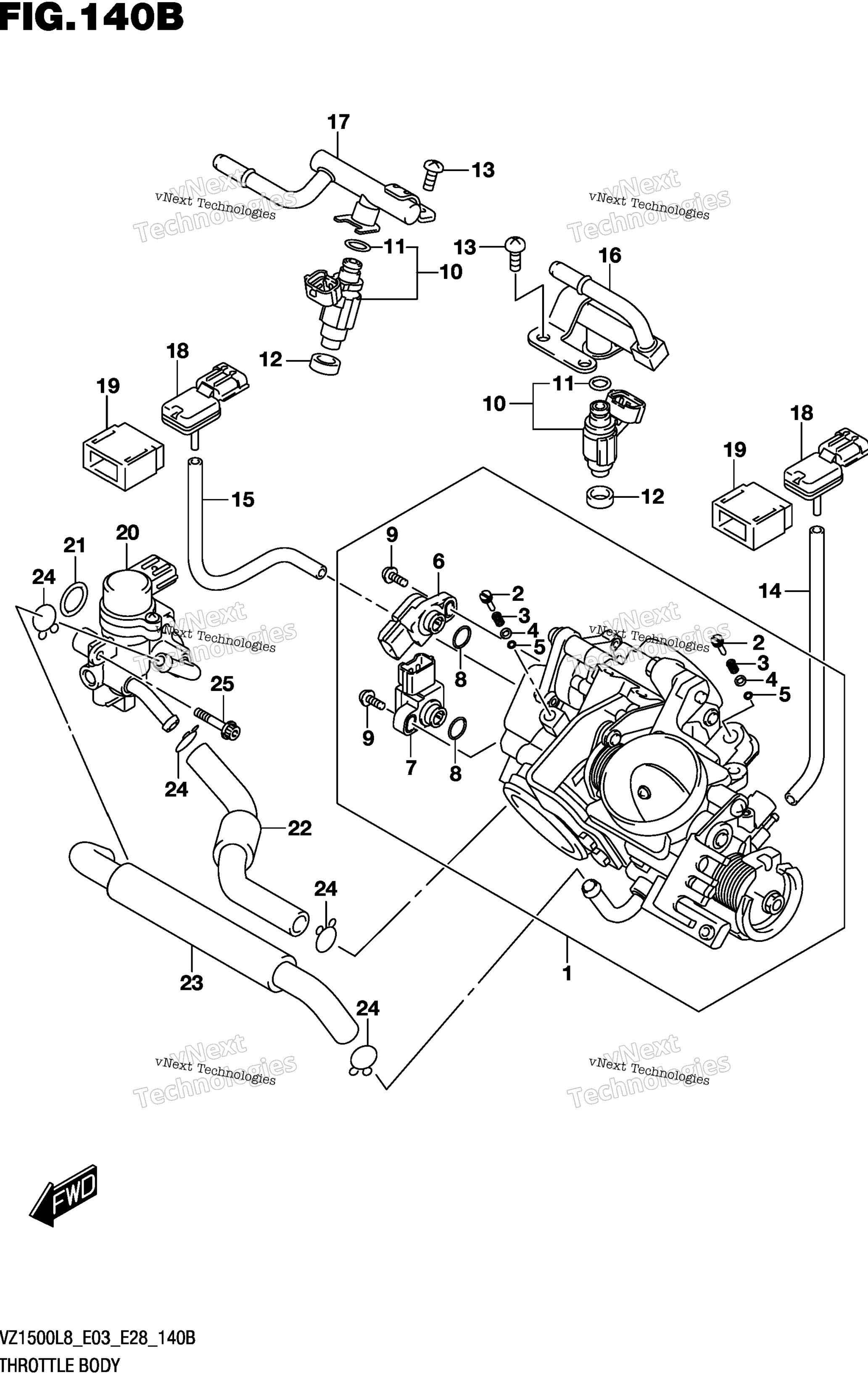 Дроссельный узел (Vz1500l8 E28)