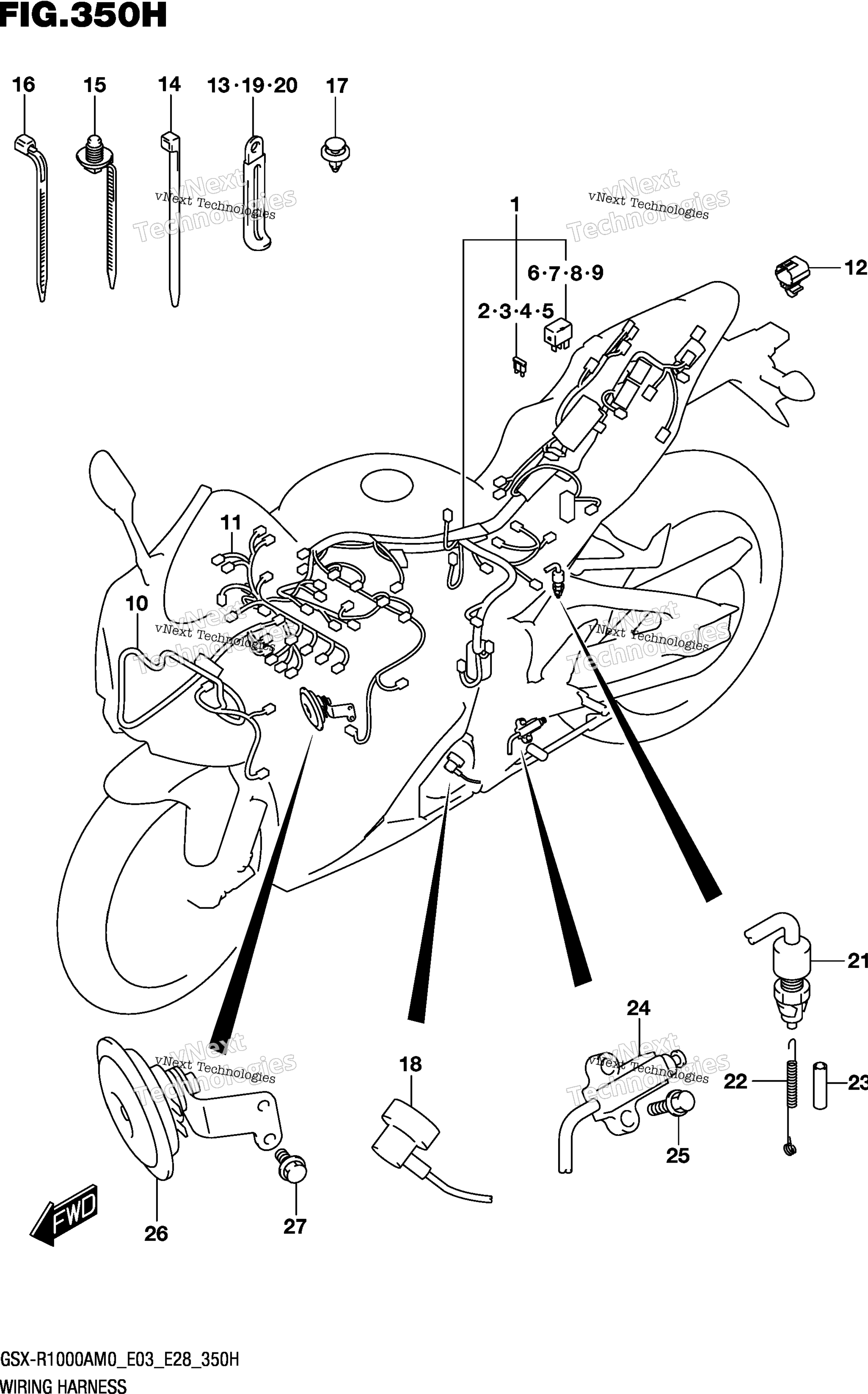 Жгут проводов (Gsx-R1000a:E33)
