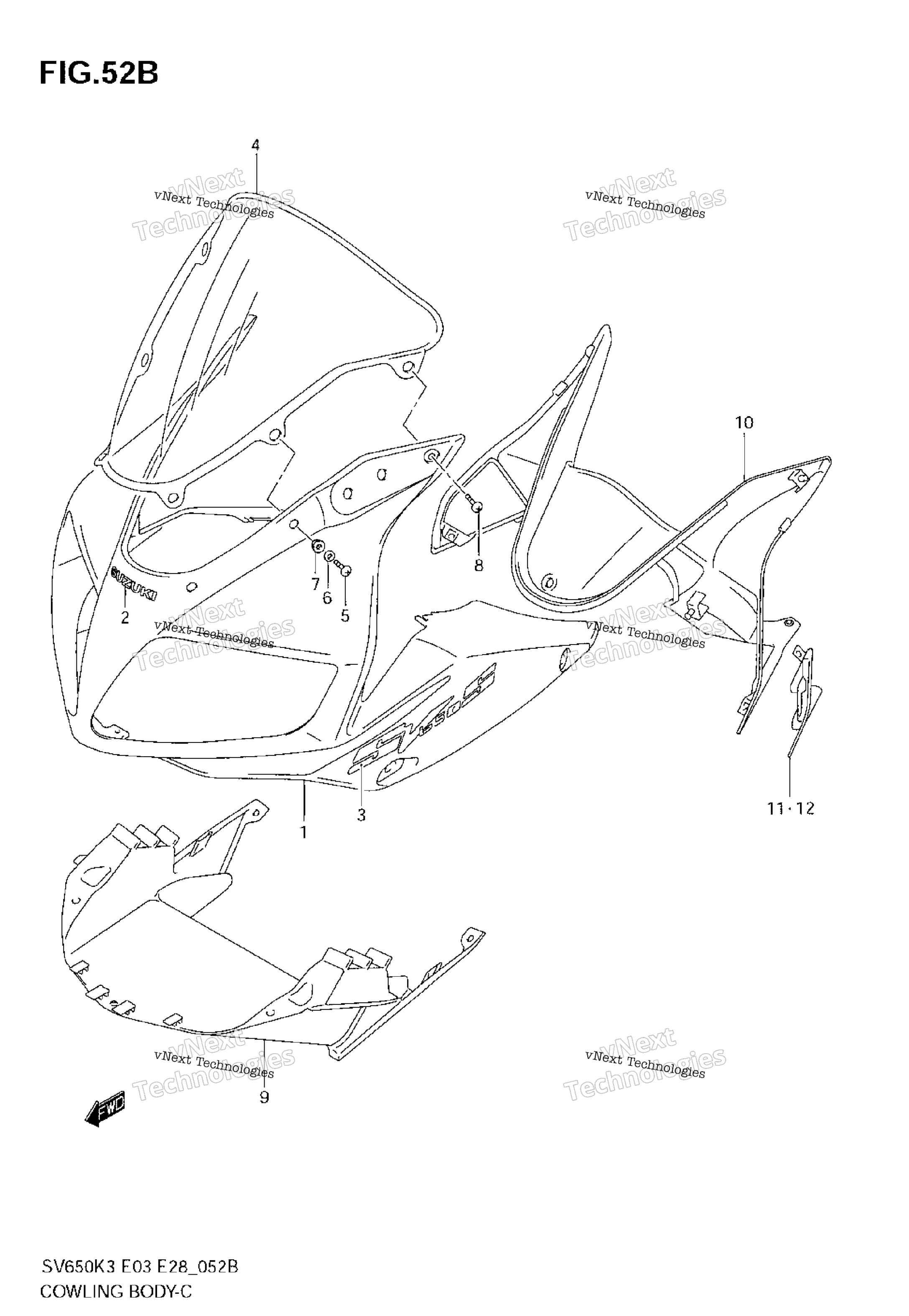 Обтекатель (Sv650sk5)