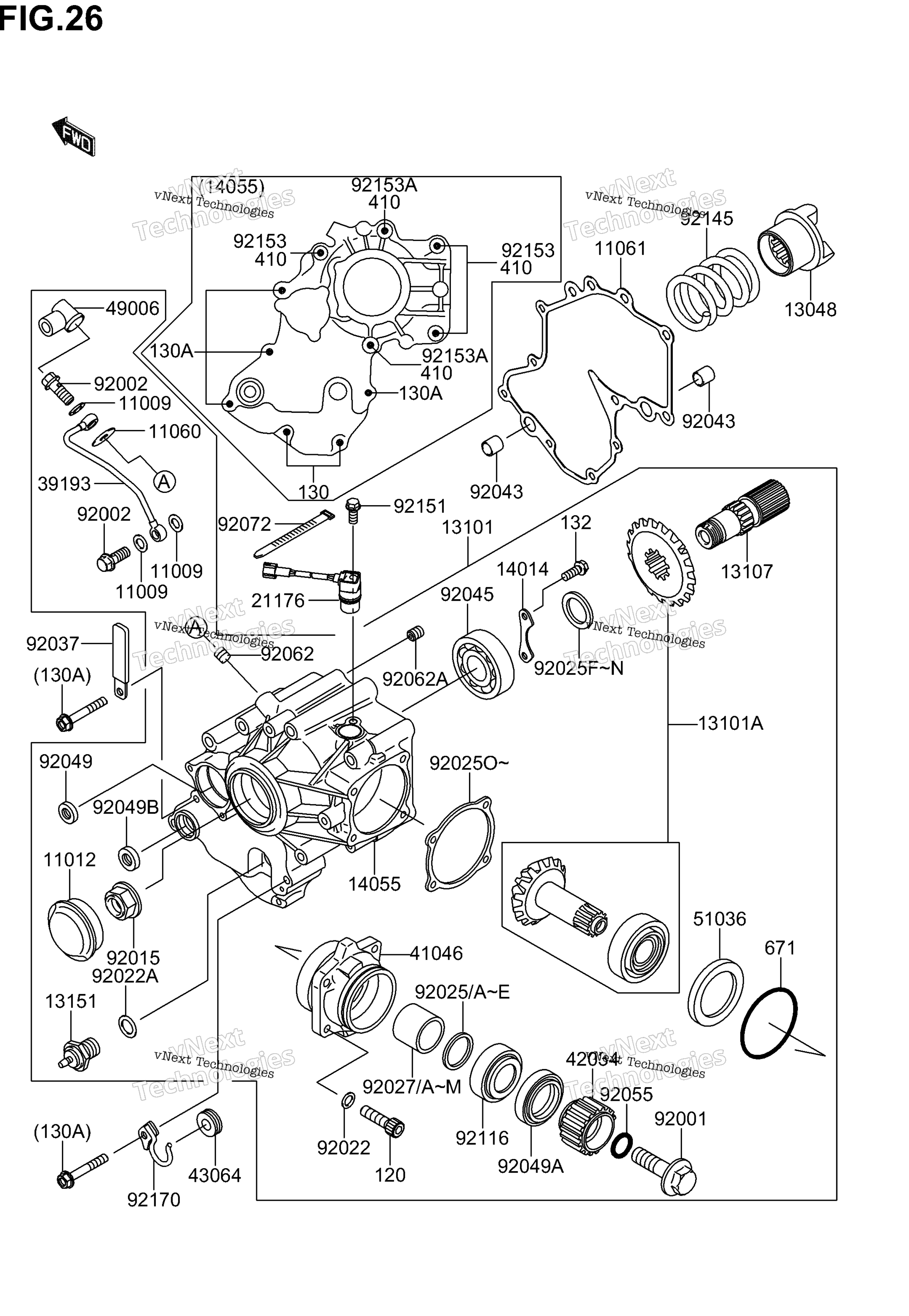 Передняя часть Bevel Gear