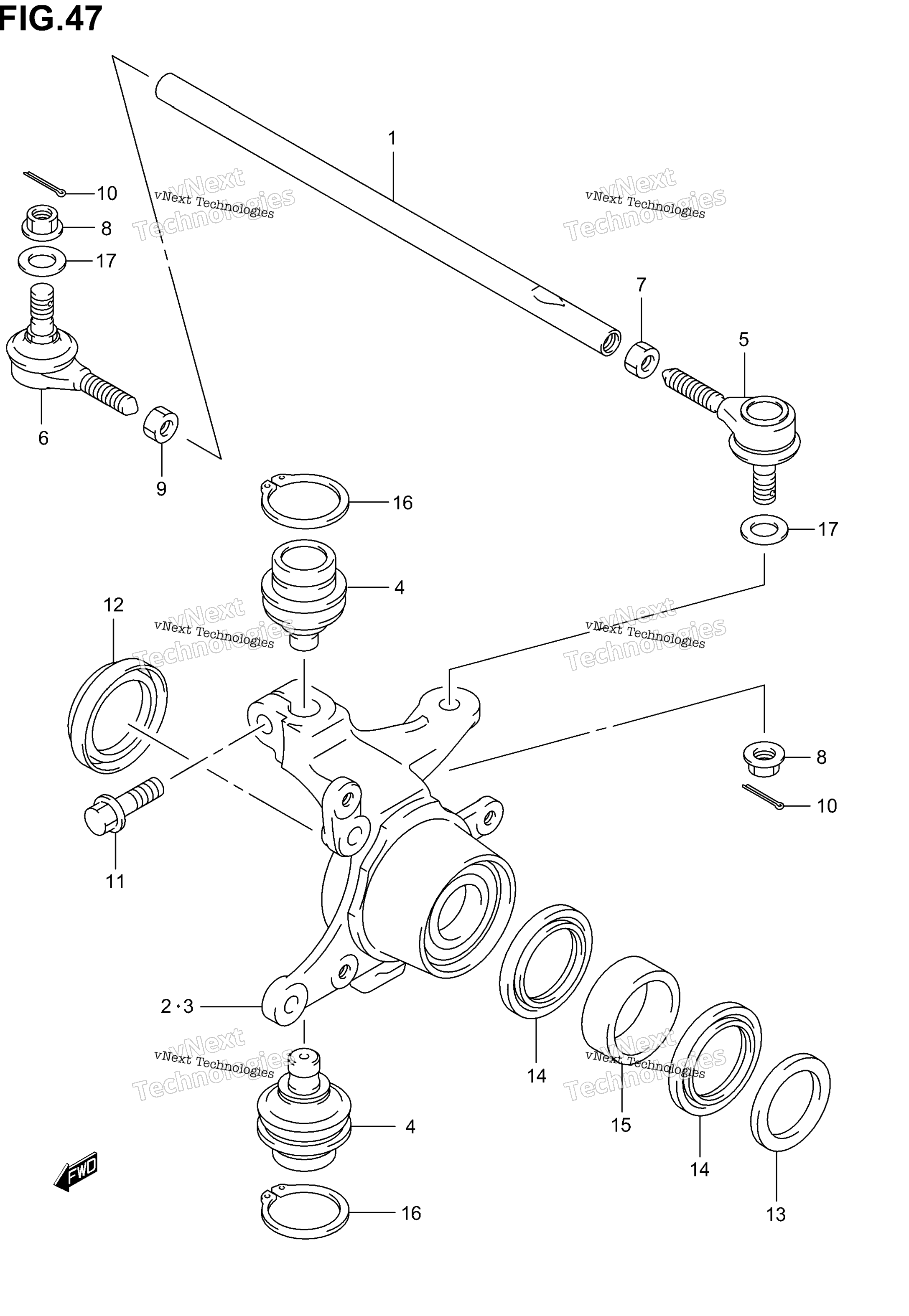 Рулевое управление Knuckle