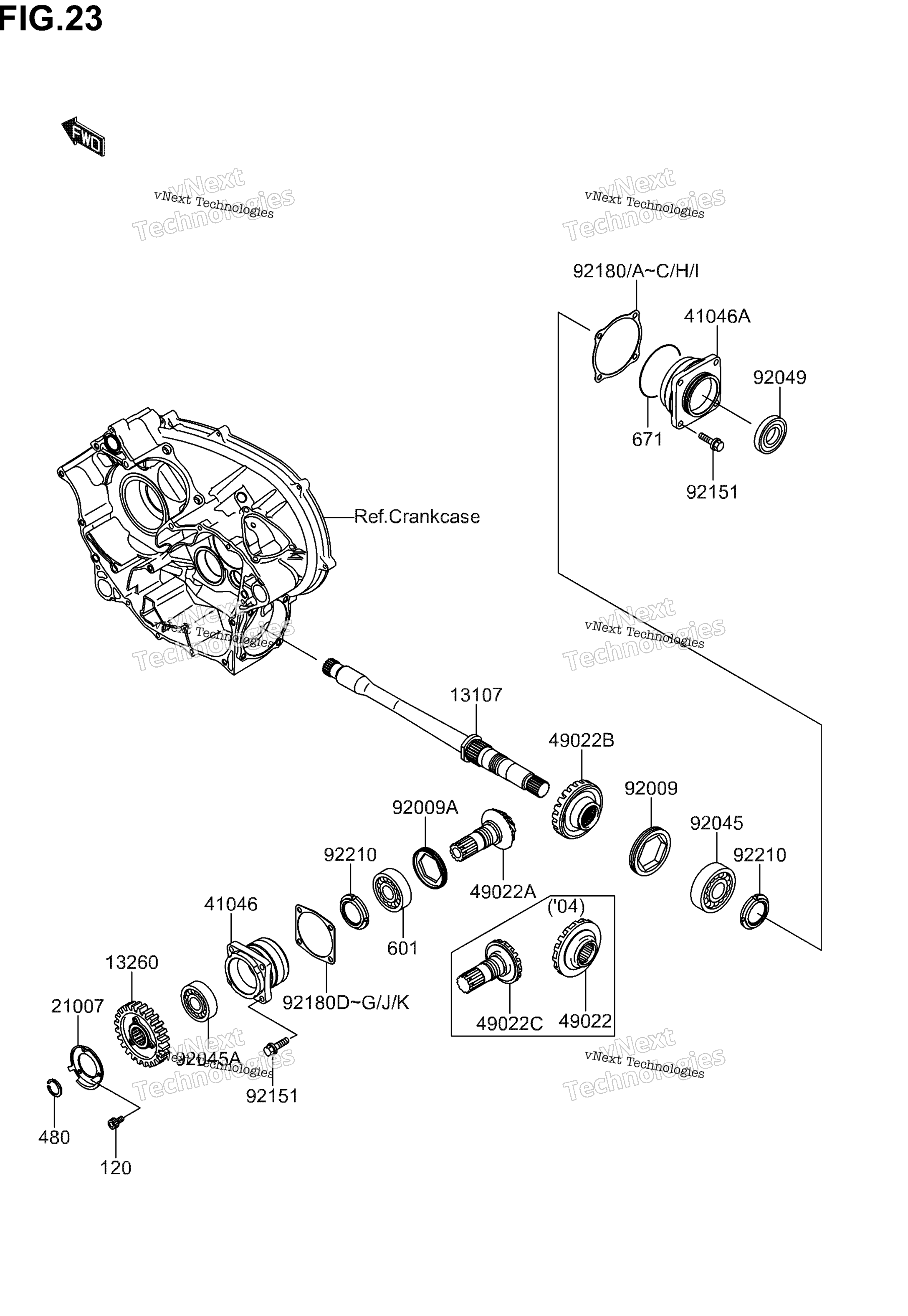 Передняя часть Bevel Gear
