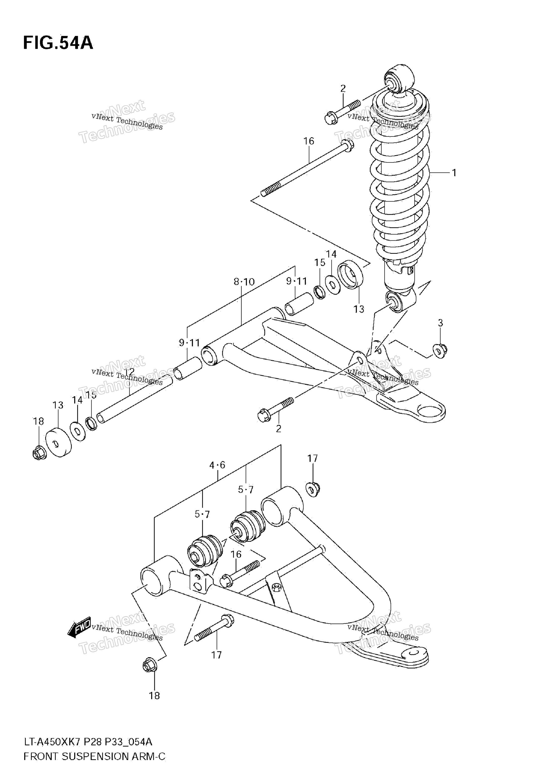 Передняя часть Suspension Arm (Model K8/K9/L0)