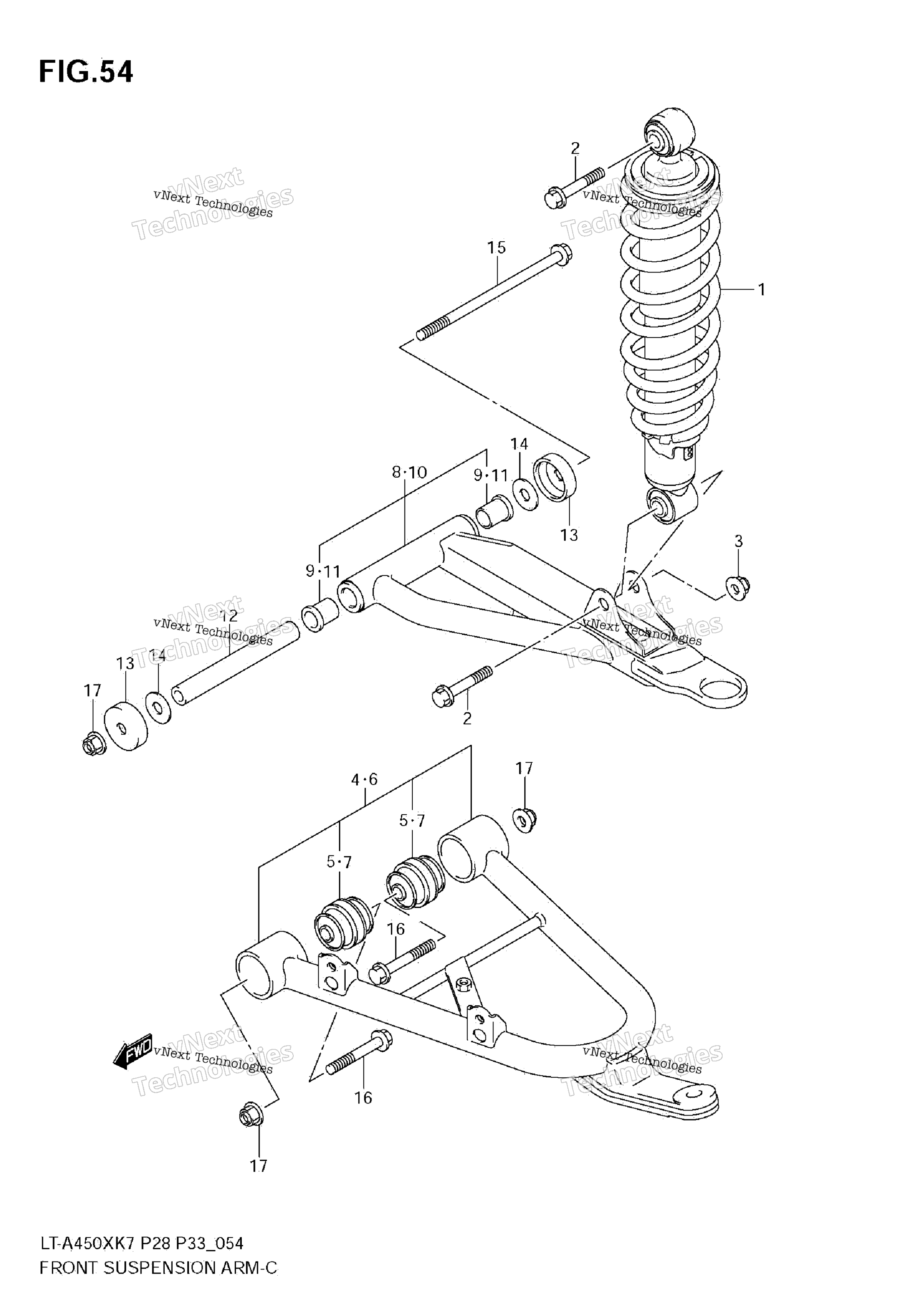 Передняя часть Suspension Arm (Model K7)