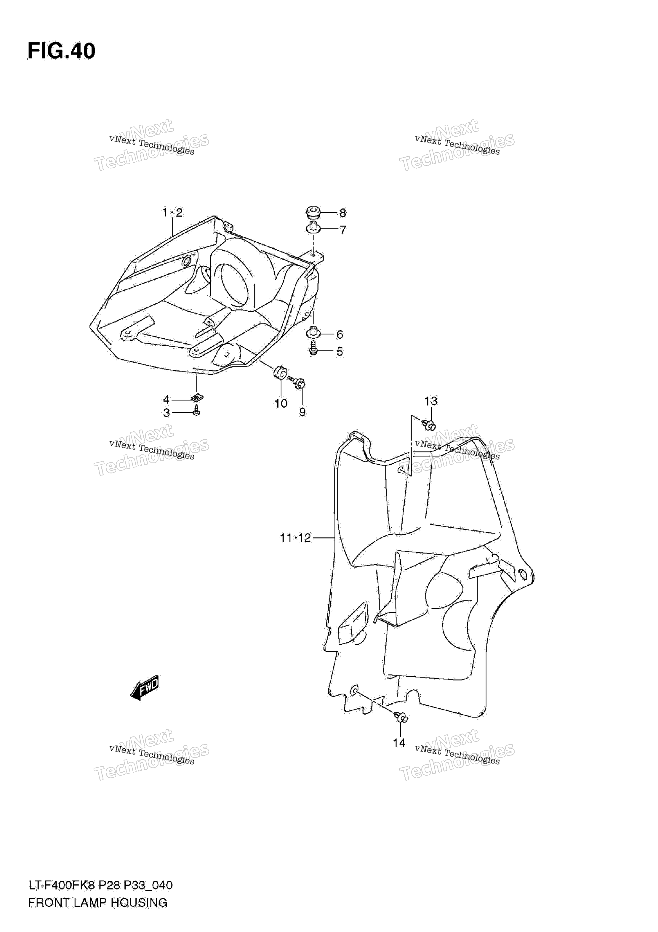 Передняя часть Lamp Housing