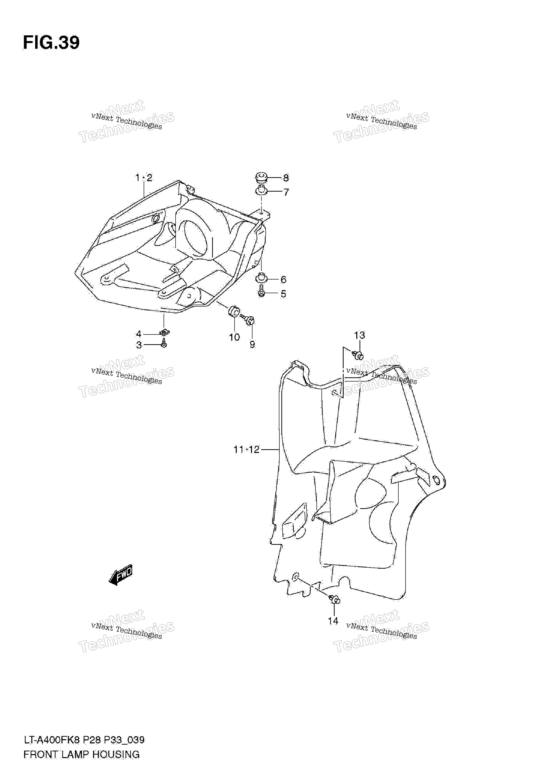 Передняя часть Lamp Housing