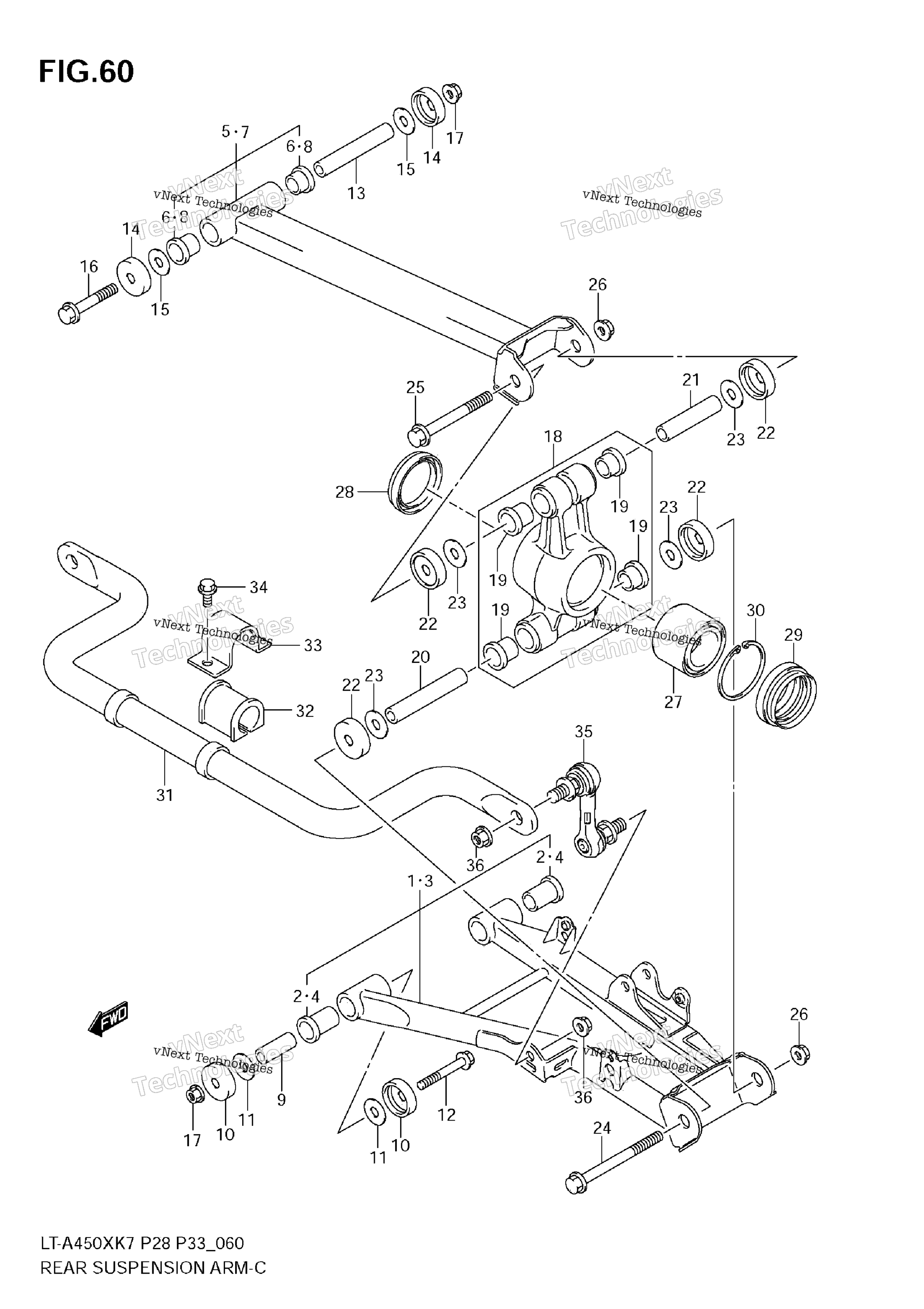Задняя подвеска Arm (Model K7)