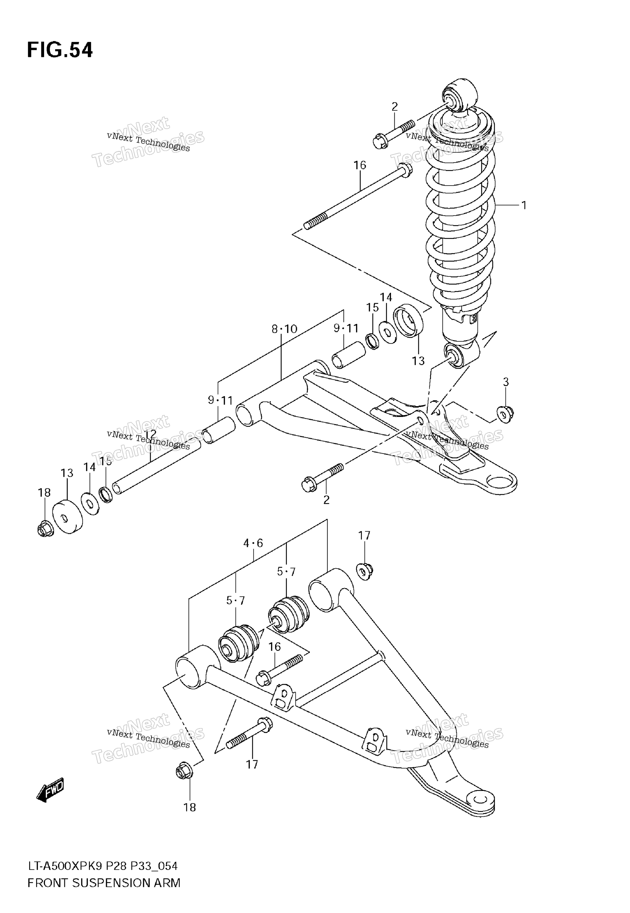 Передняя часть Suspension Arm