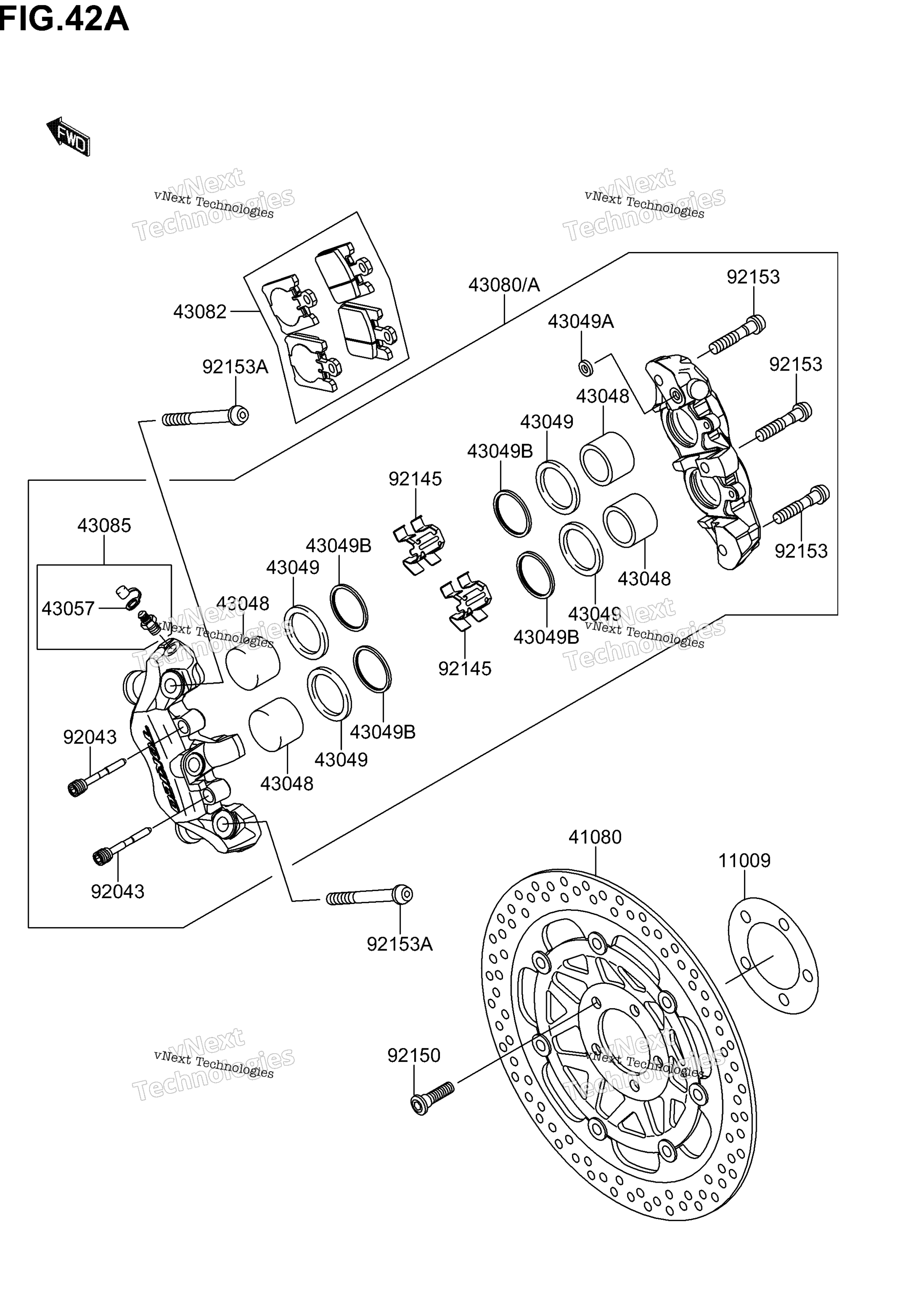 Передний тормоз (K5)