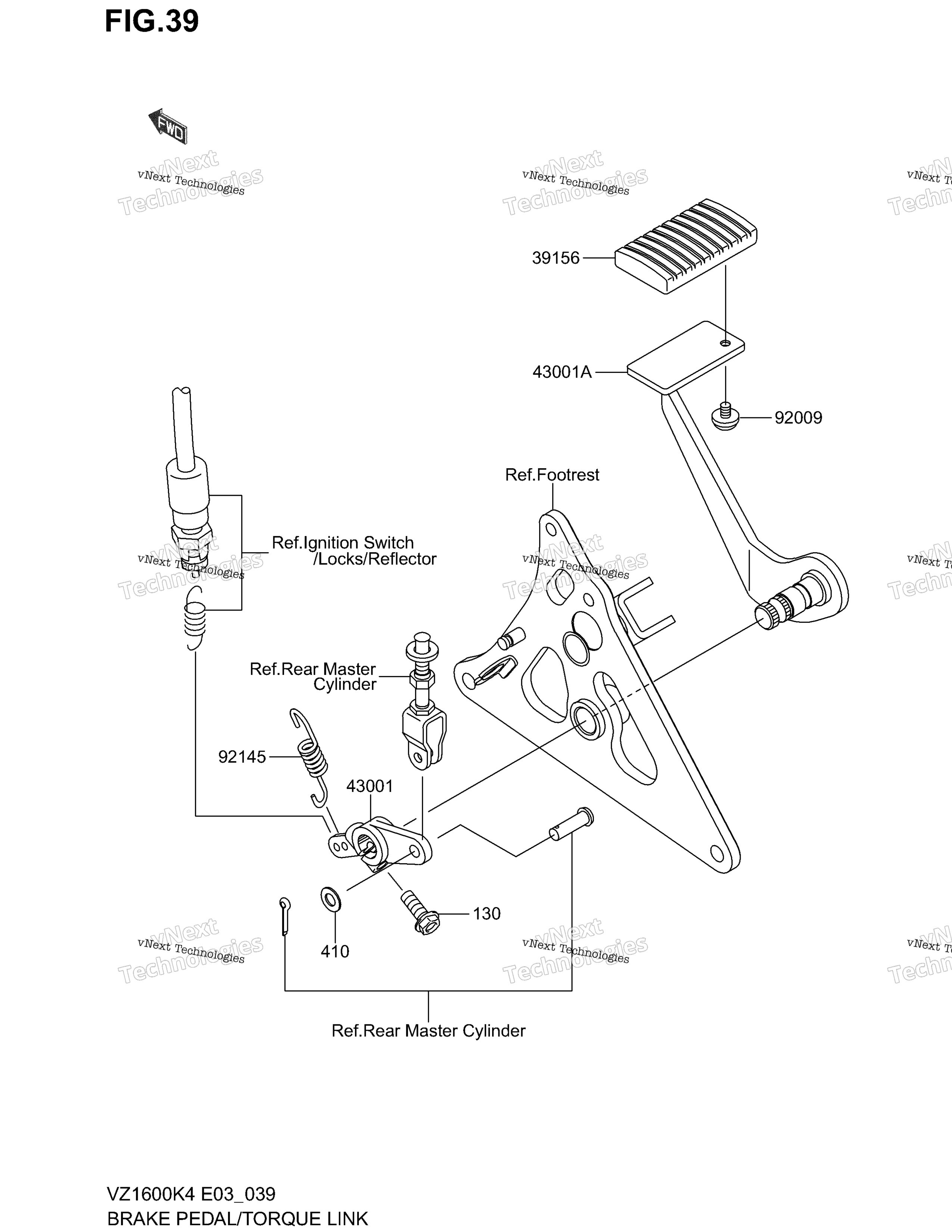 Тормоз Pedal/Torque Link