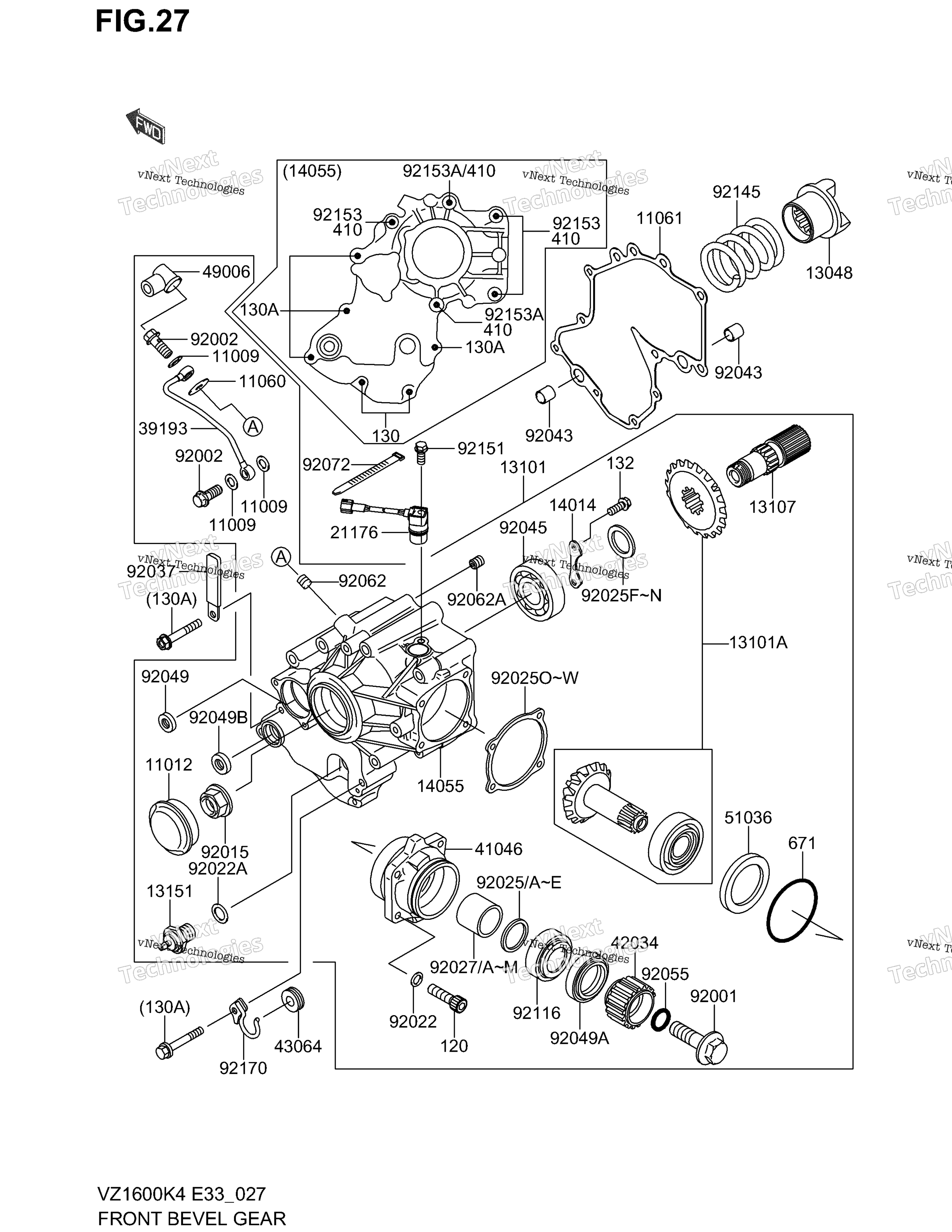 Передняя часть Bevel Gear