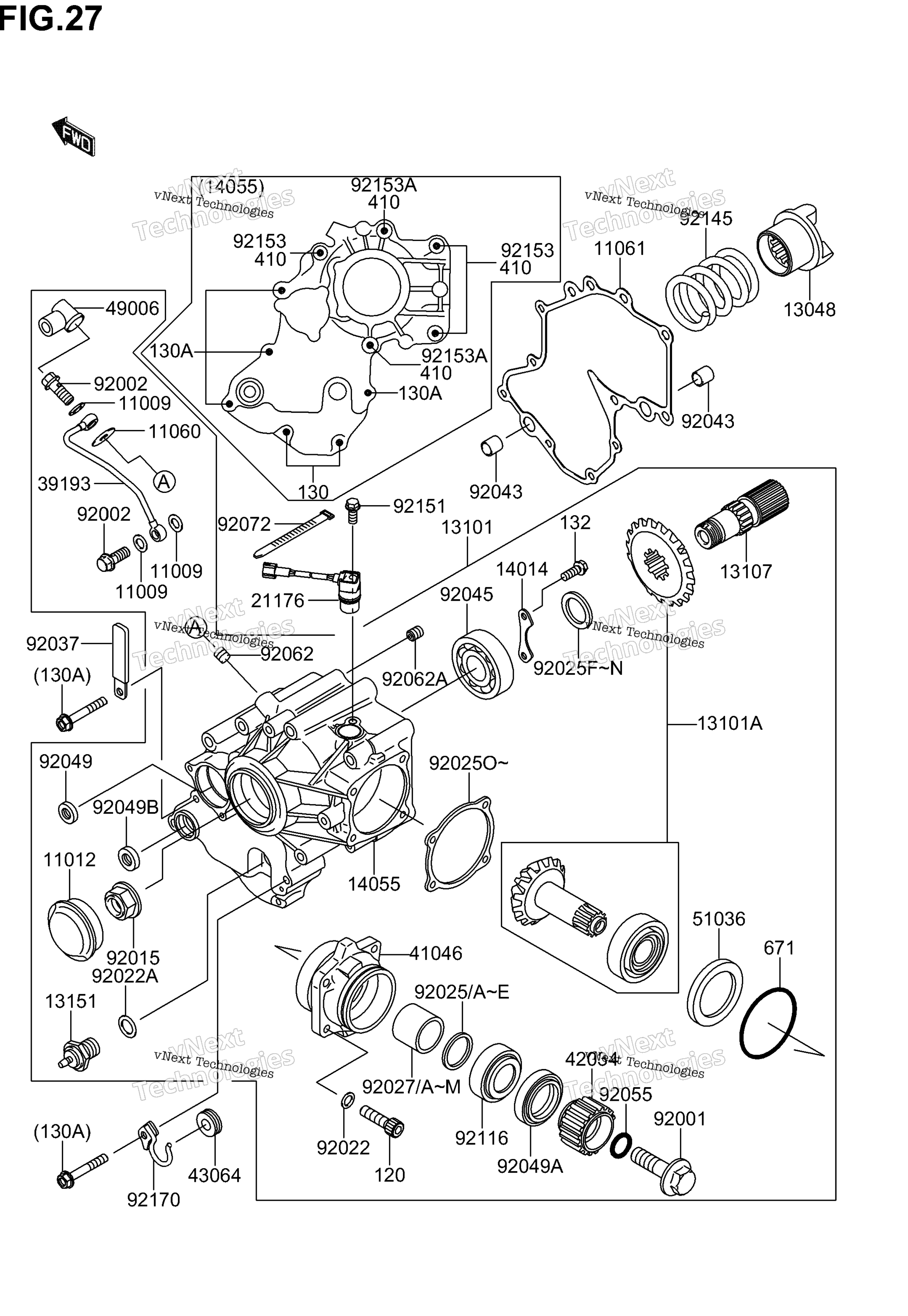 Передняя часть Bevel Gear