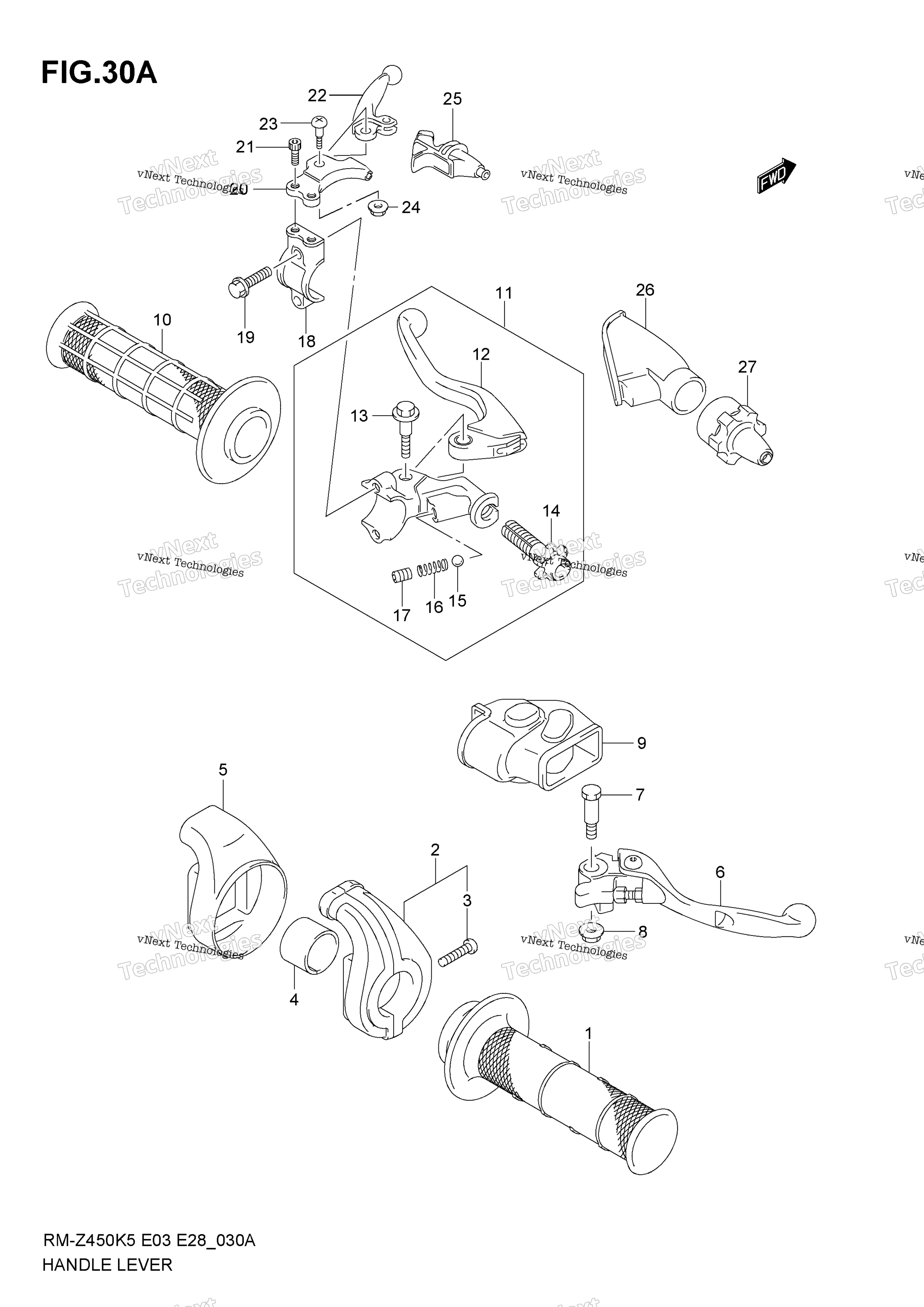Рычаг руля (Model K6)