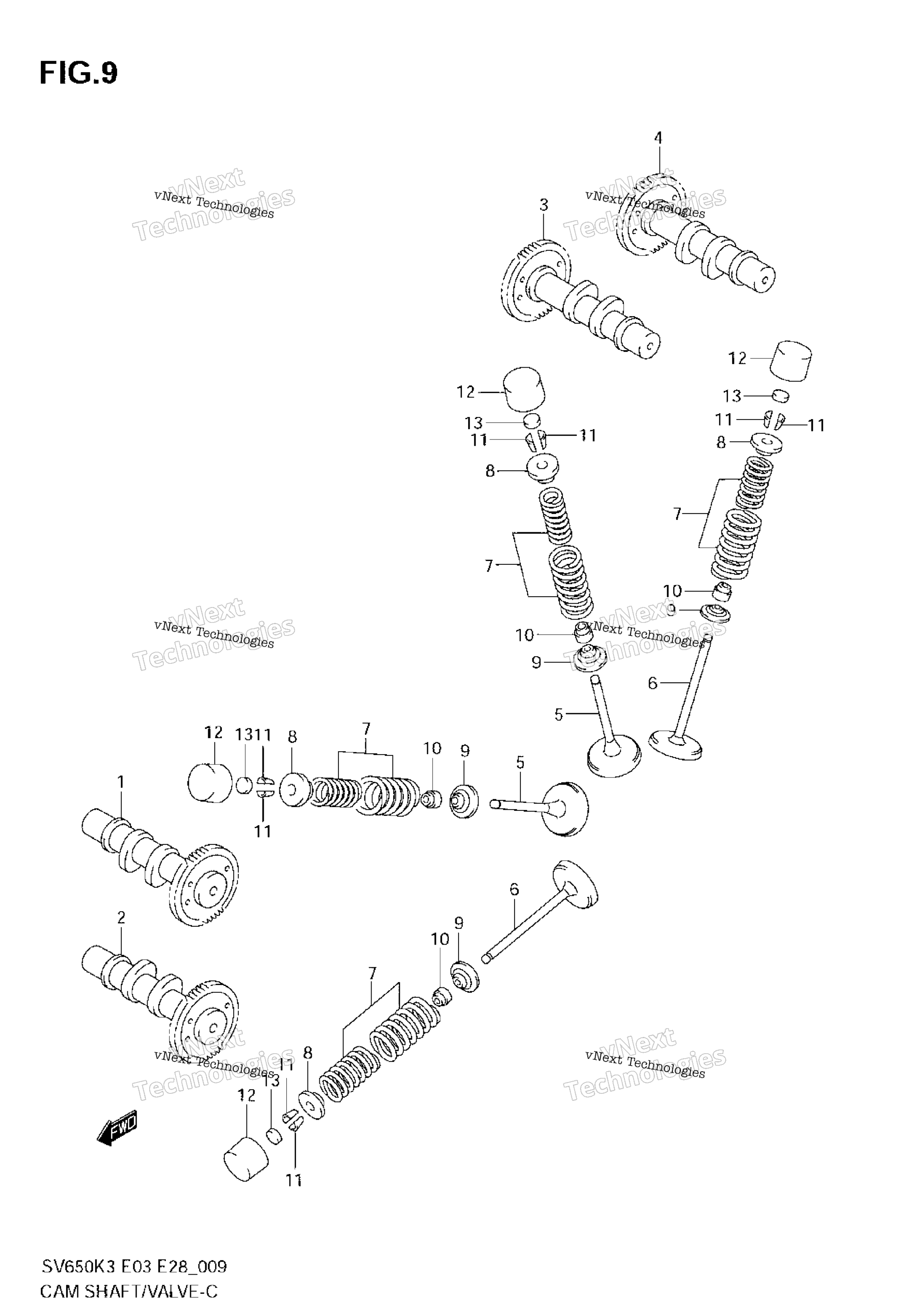 CAMSHAFT / клапан