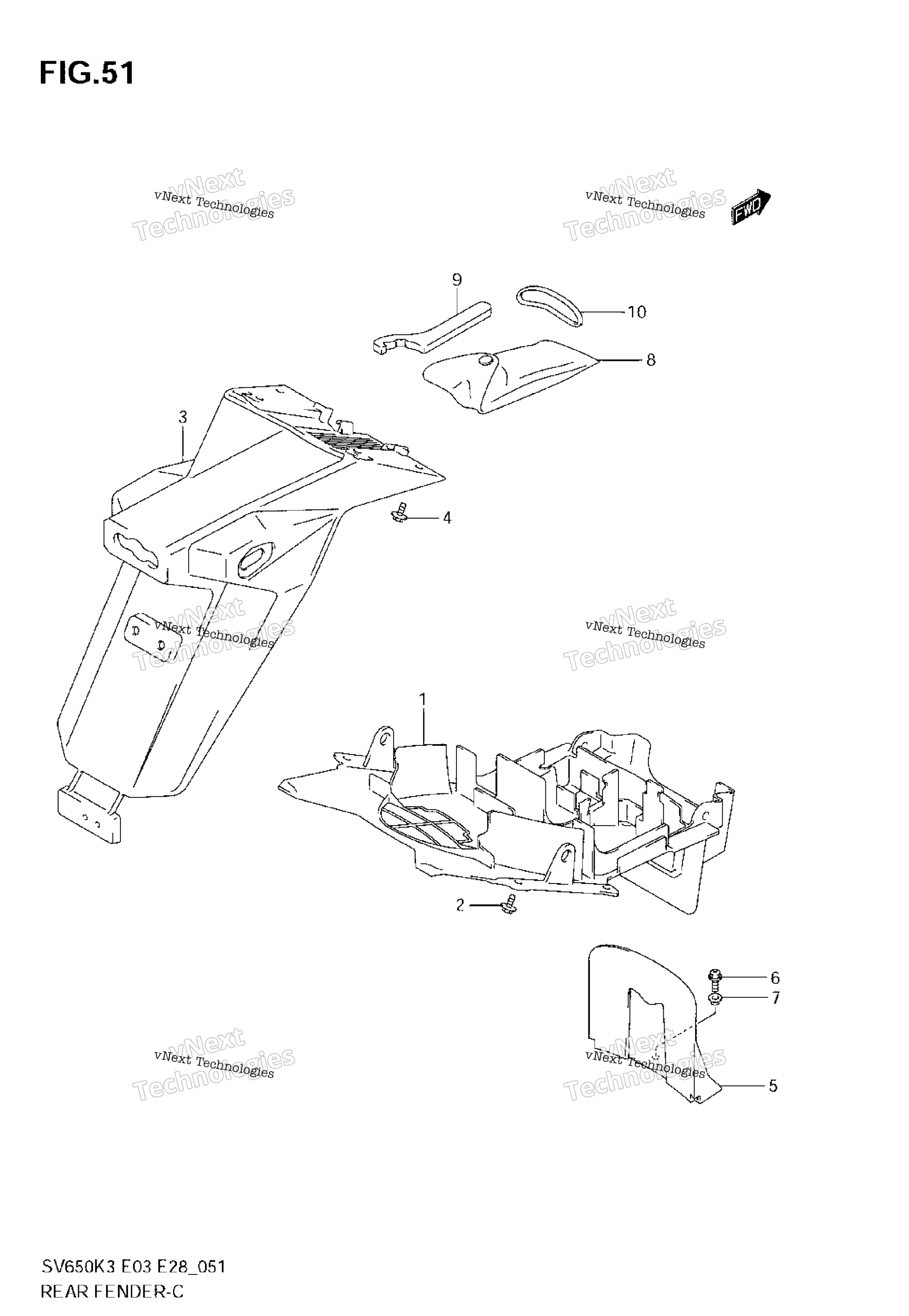 Заднее крыло (Model K3)