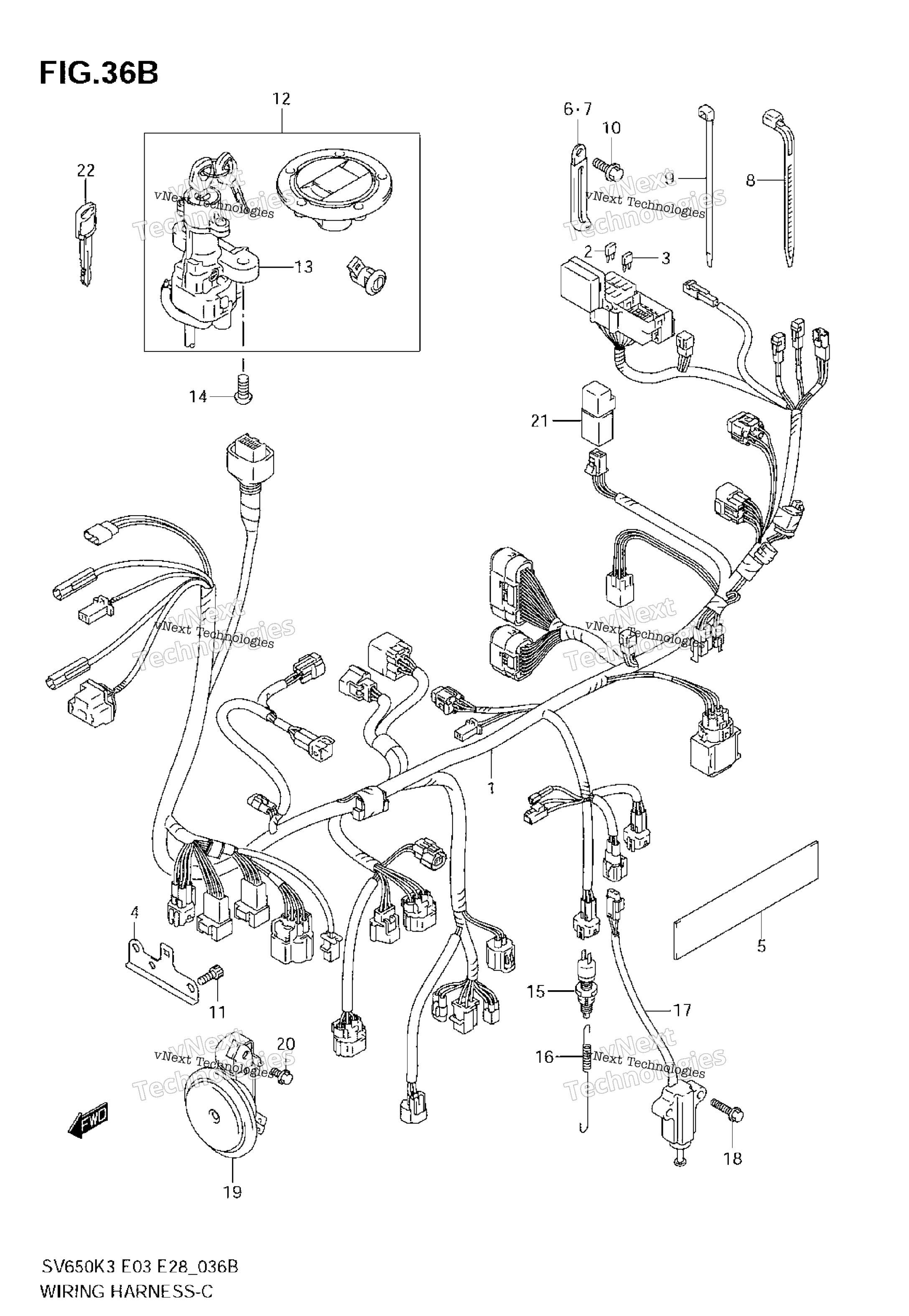 Жгут проводов (Sv650k7)