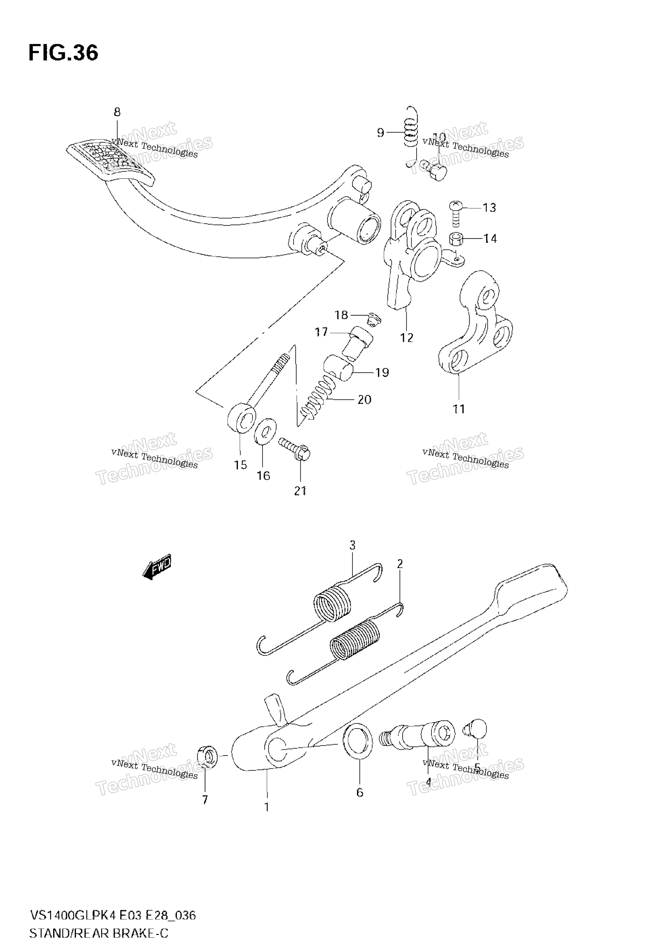 Подставка - Rear Brake