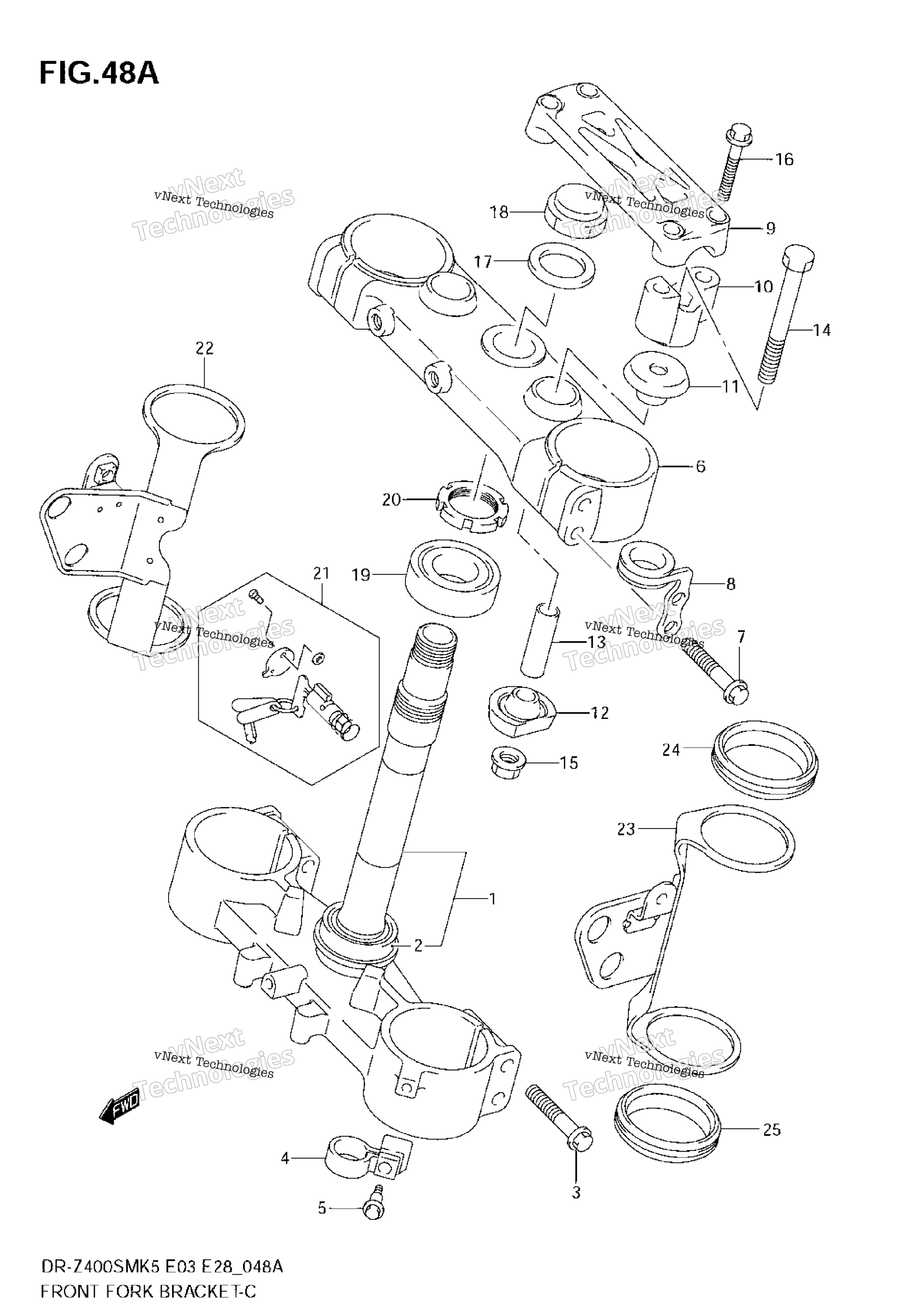 Передняя вилка Bracket (Model K7/K8)