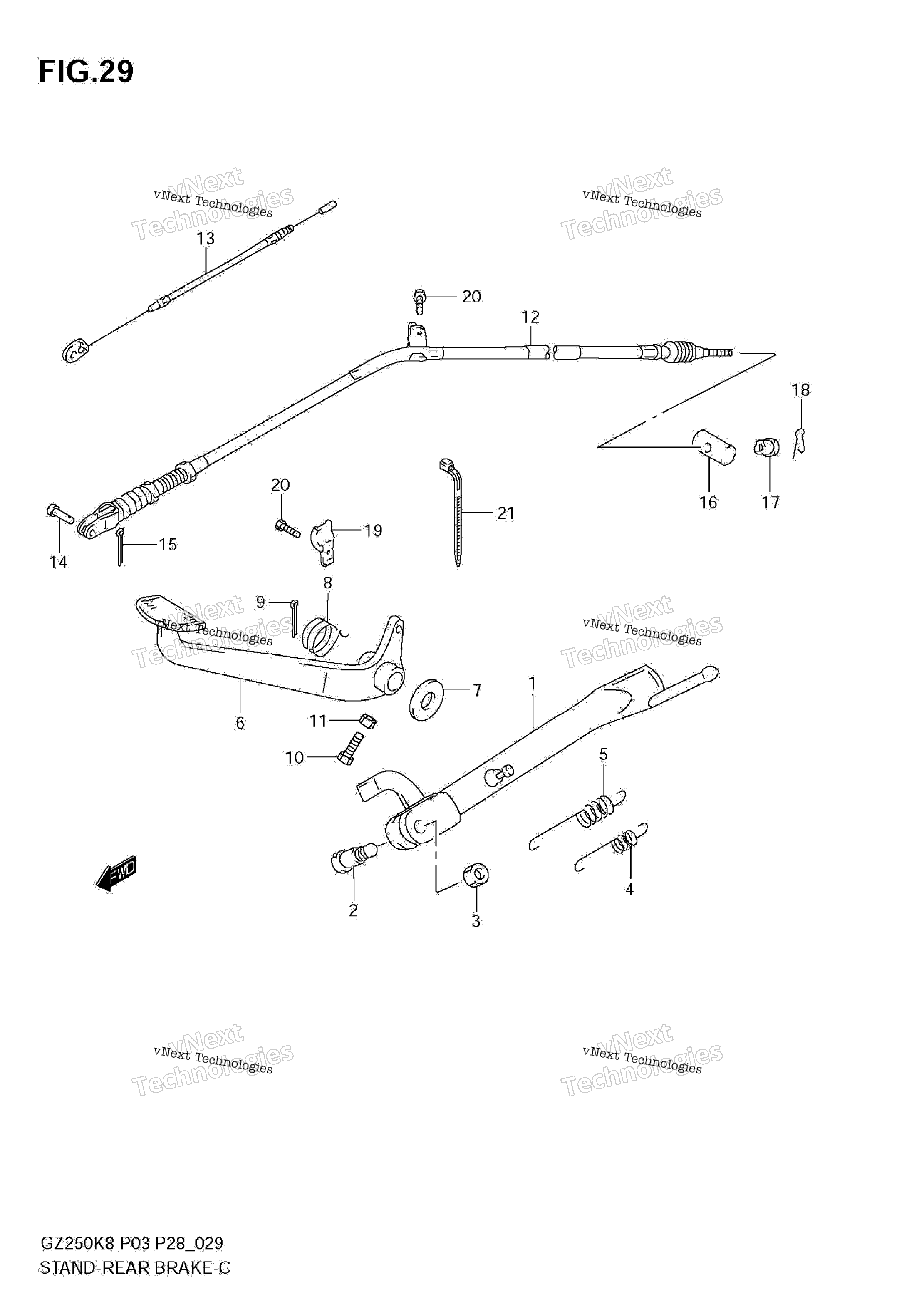 Подставка - Rear Brake
