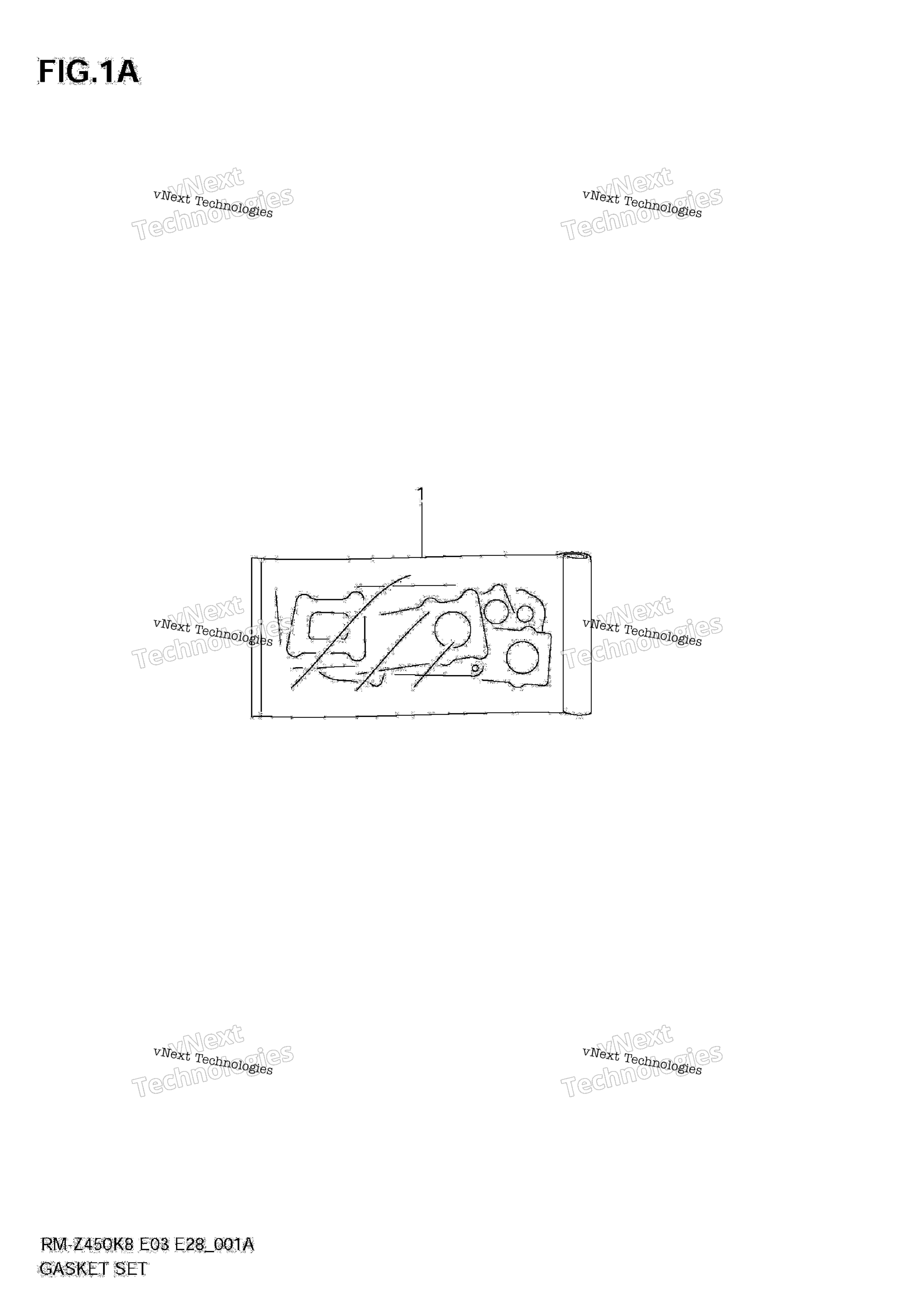 Gasket комплект (Rm Z450 L1)