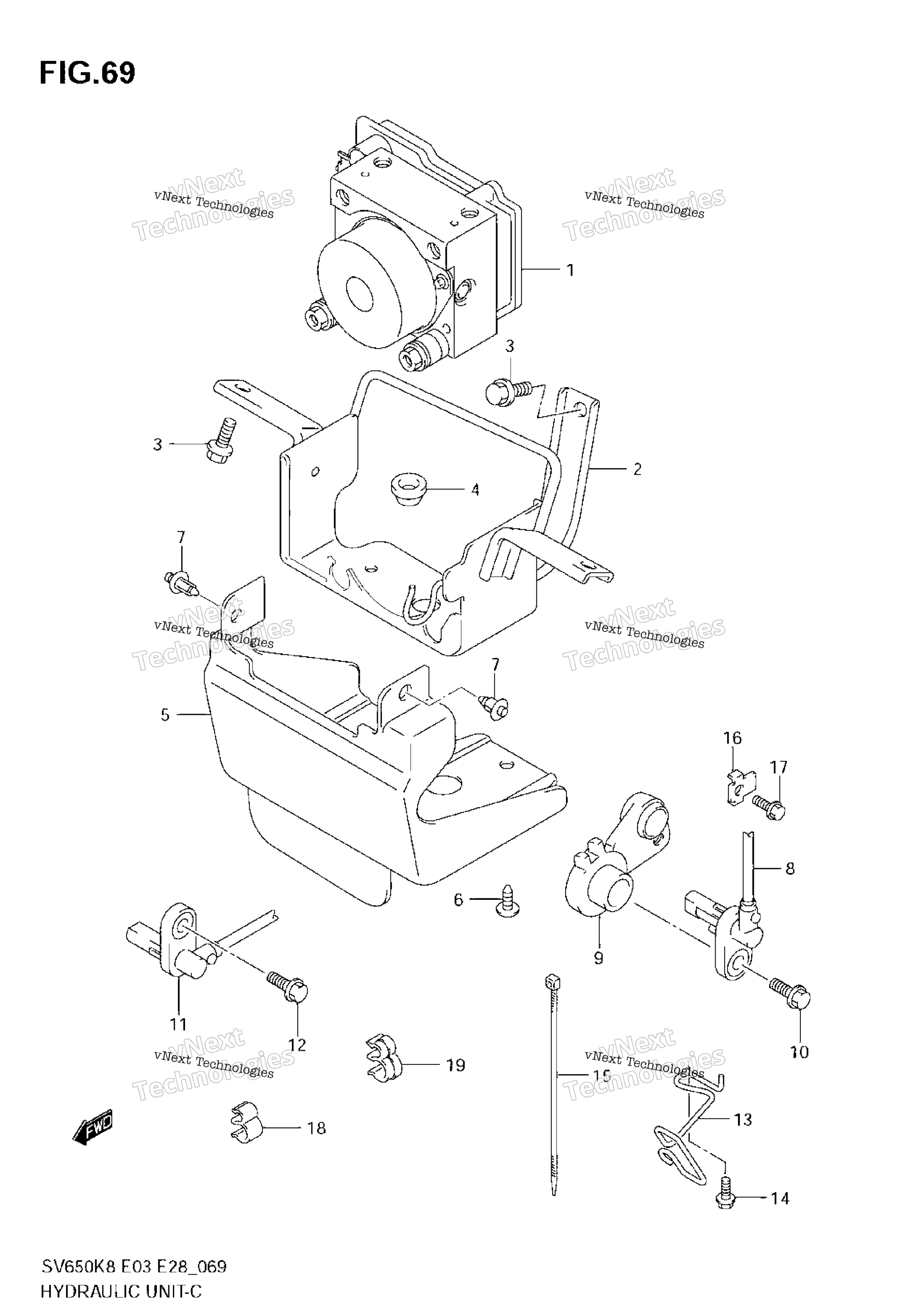 Гидравлический блок (Sv650ak8/Sak8)
