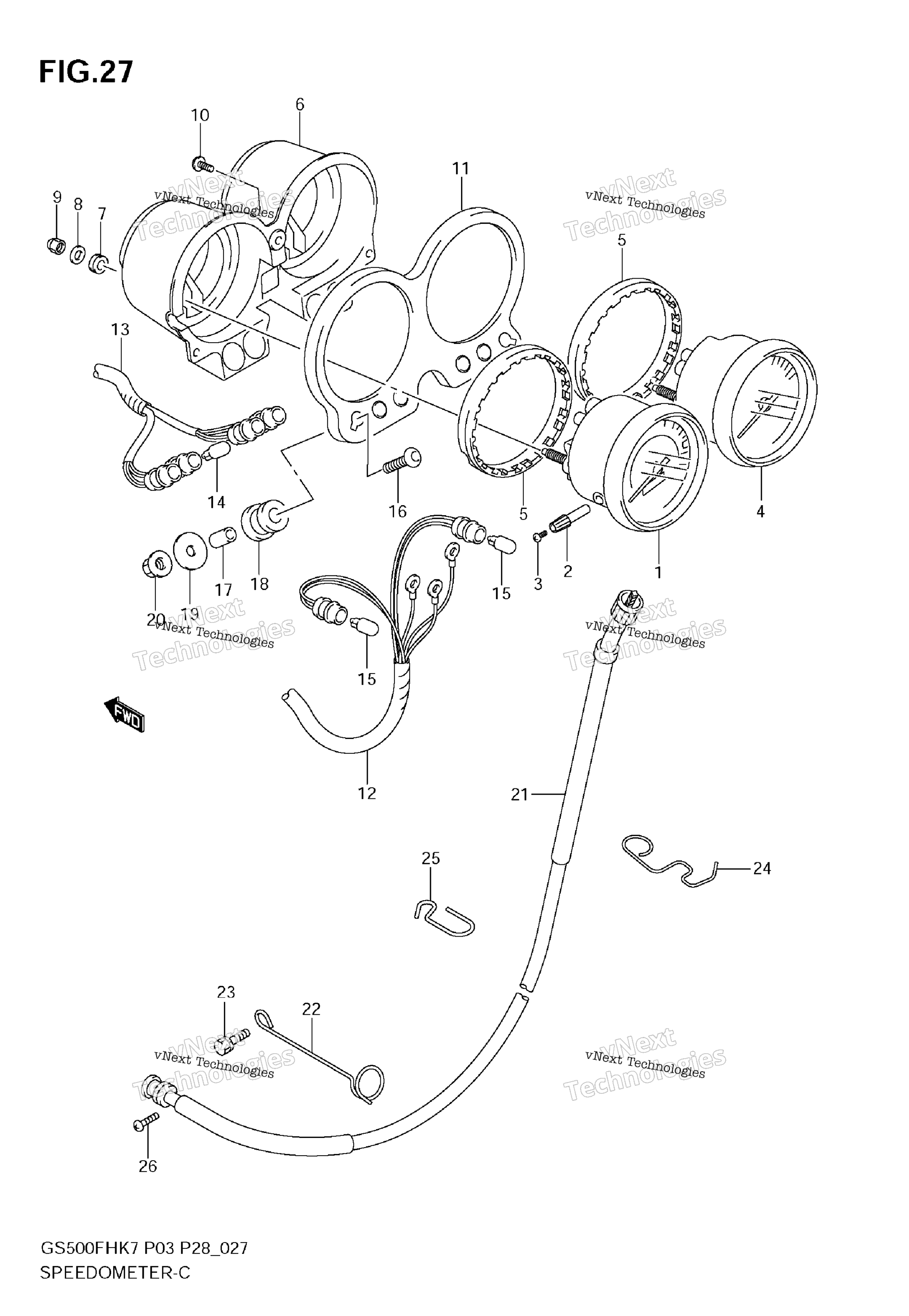 Спидометр - Tachometer (Gs500f E3, E28, E33, E95)