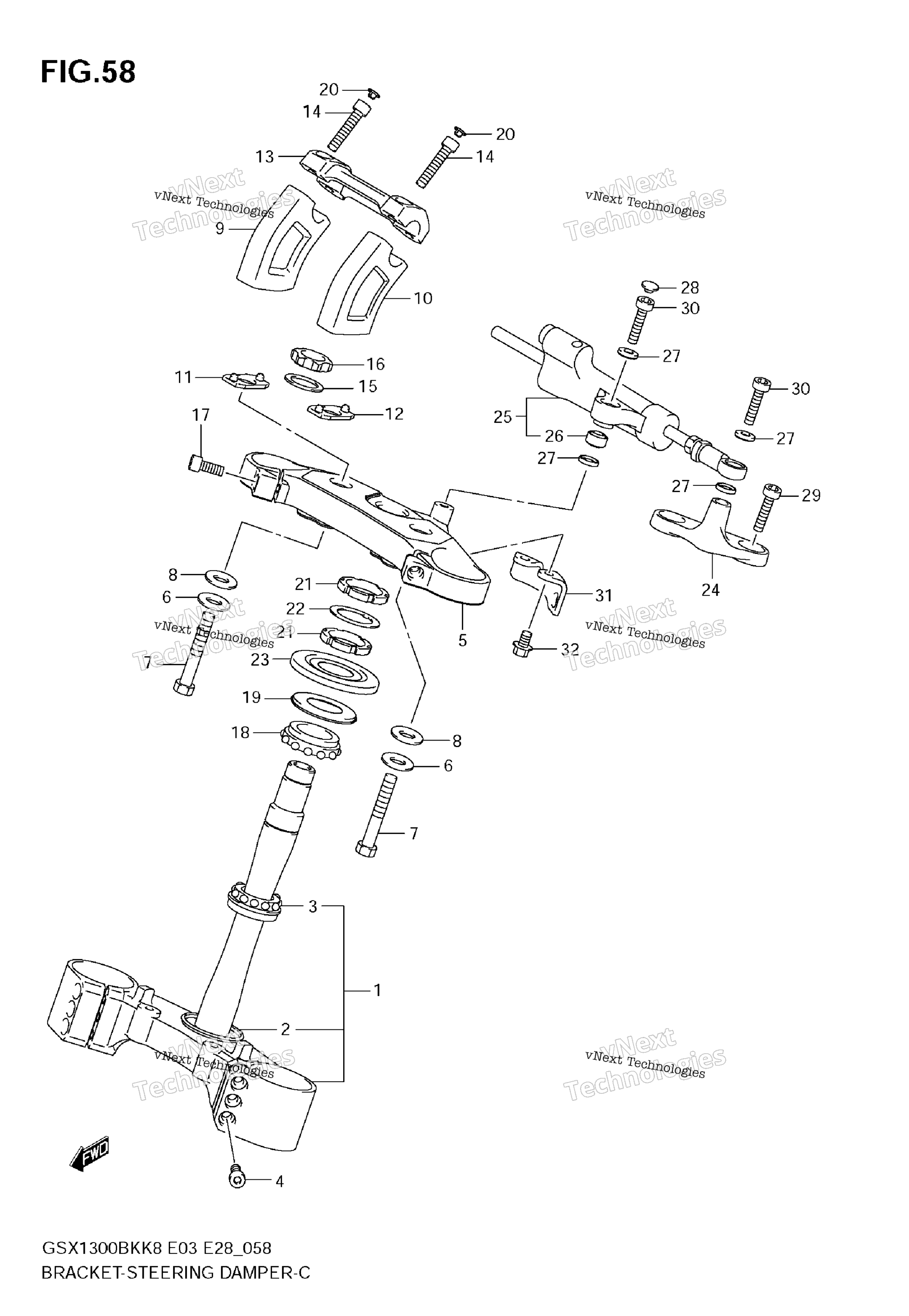 Bracket / рулевое управление Damper