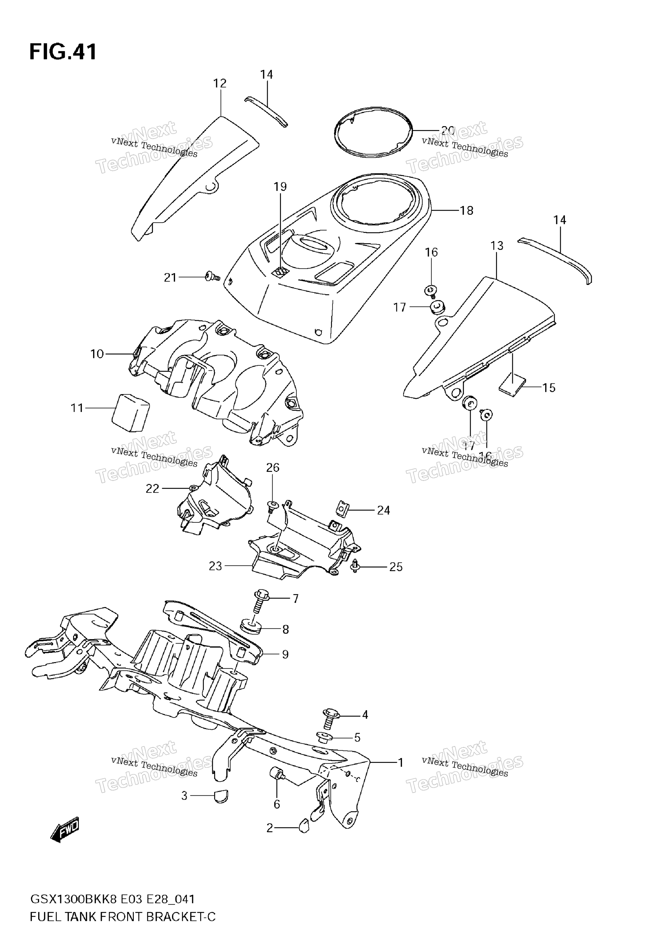 Топливная система Tank Front Bracket