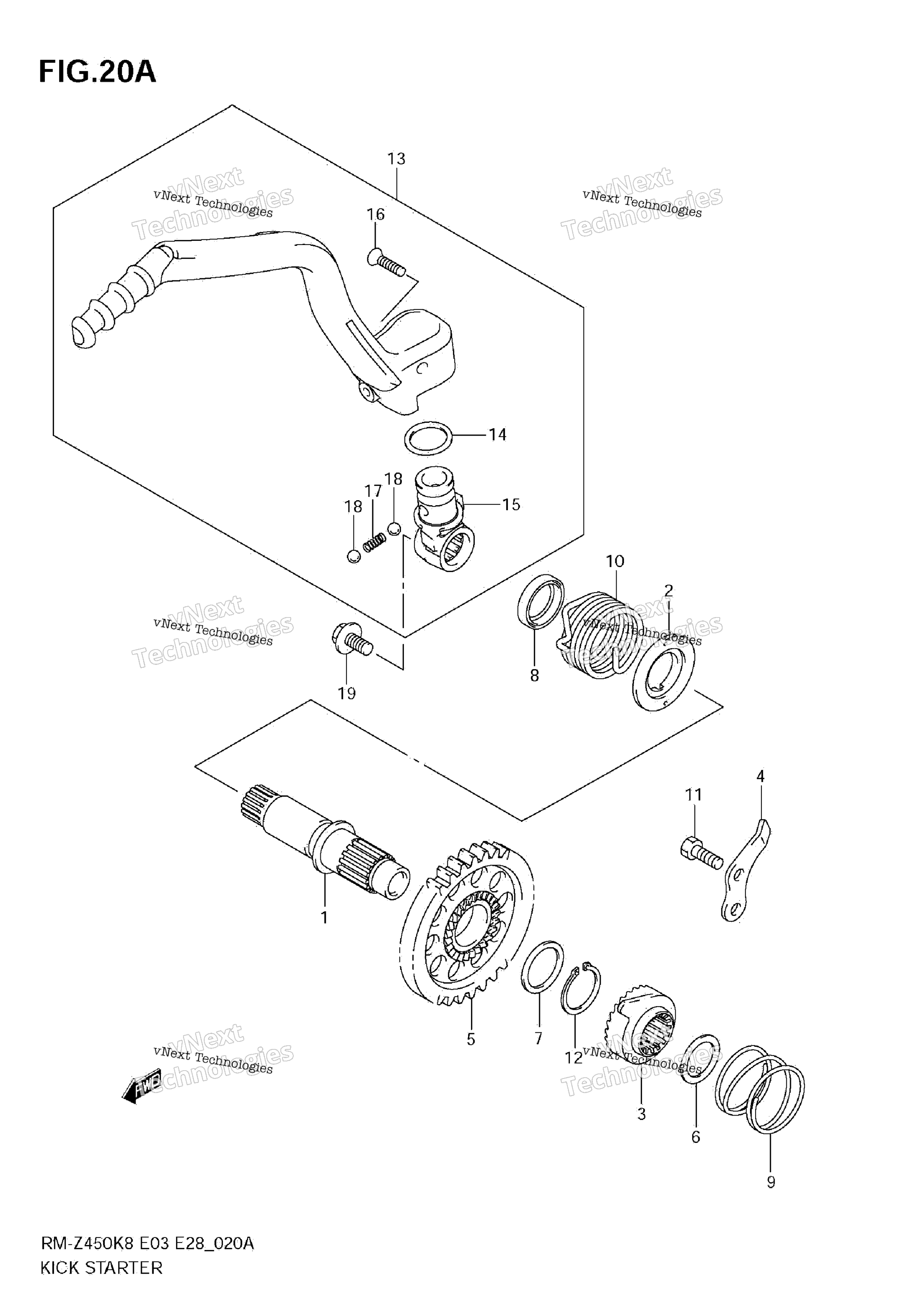 Kick Starter (Rm Z450 L0 / L1)