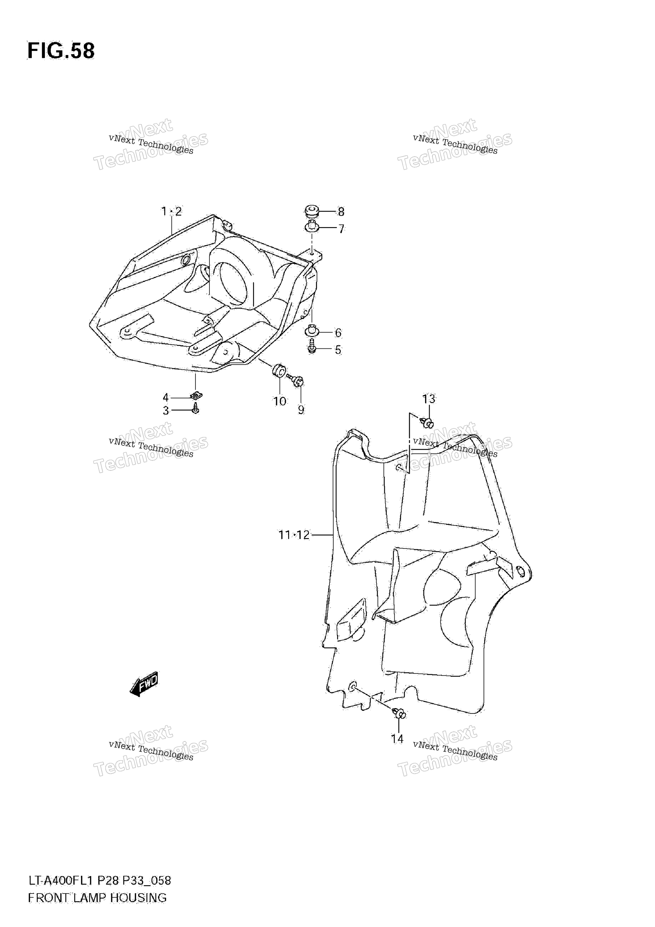 Передняя часть Lamp Housing