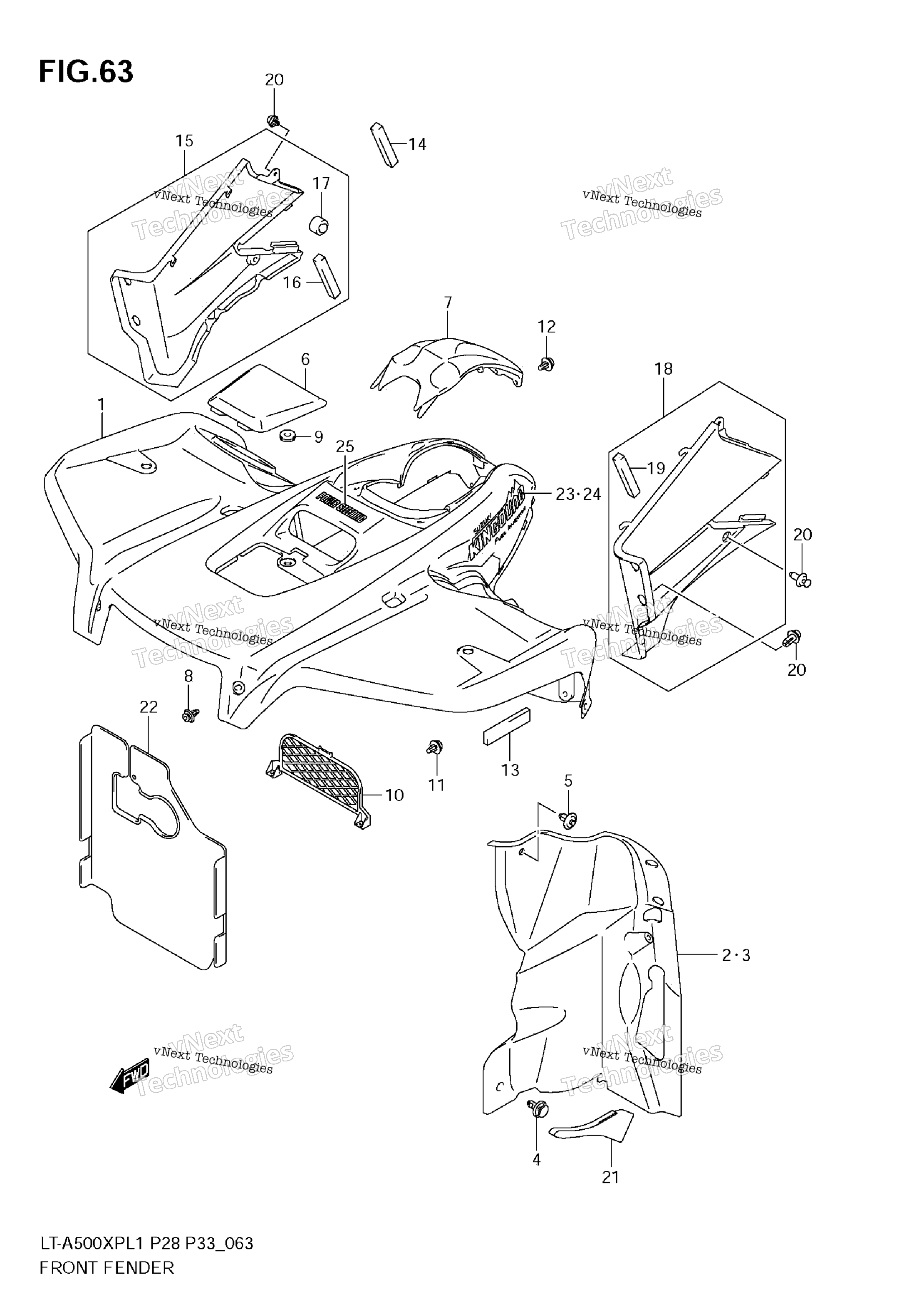 Переднее крыло (Lt-A500xp L1 E33)