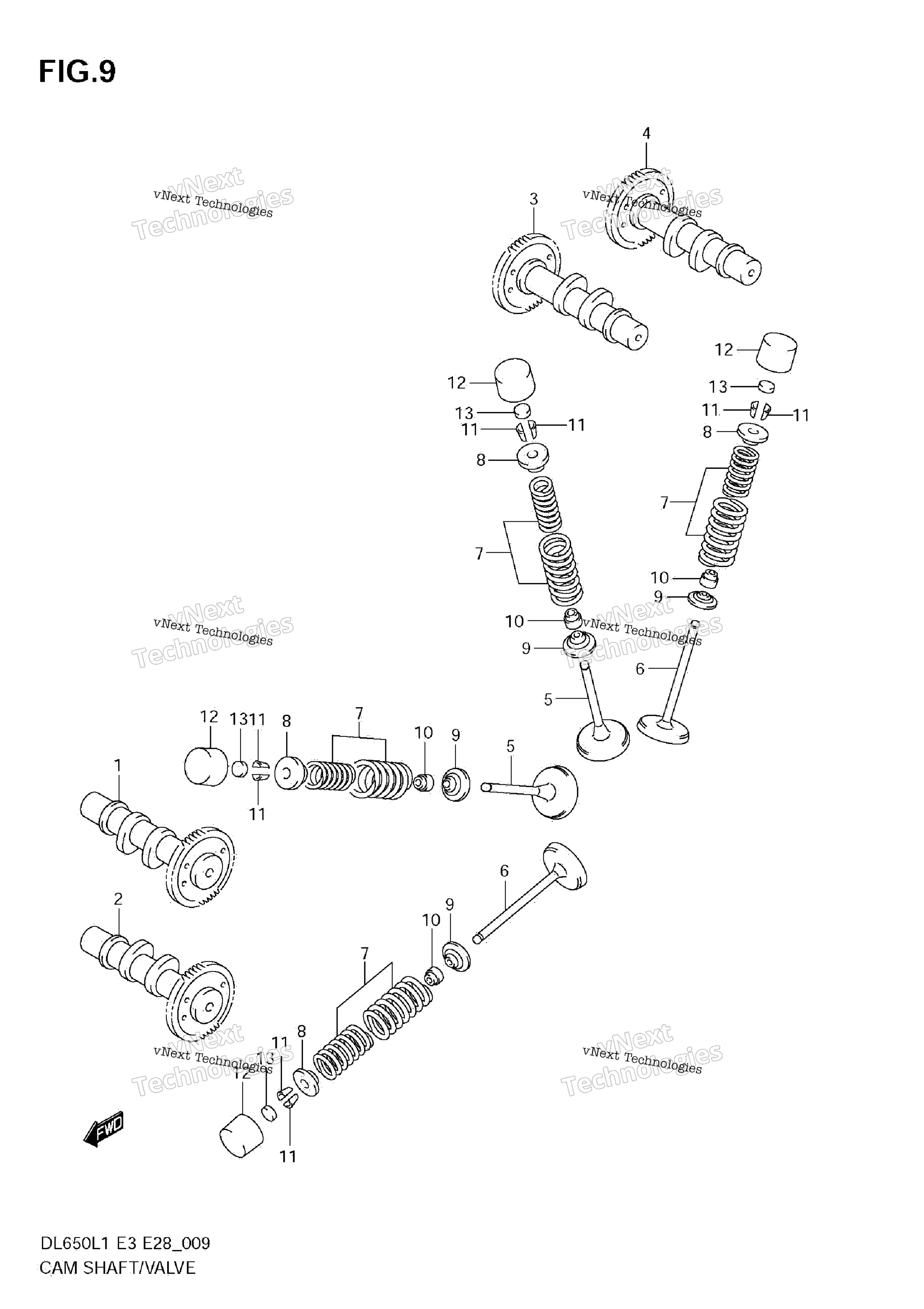 CAMSHAFT / клапан