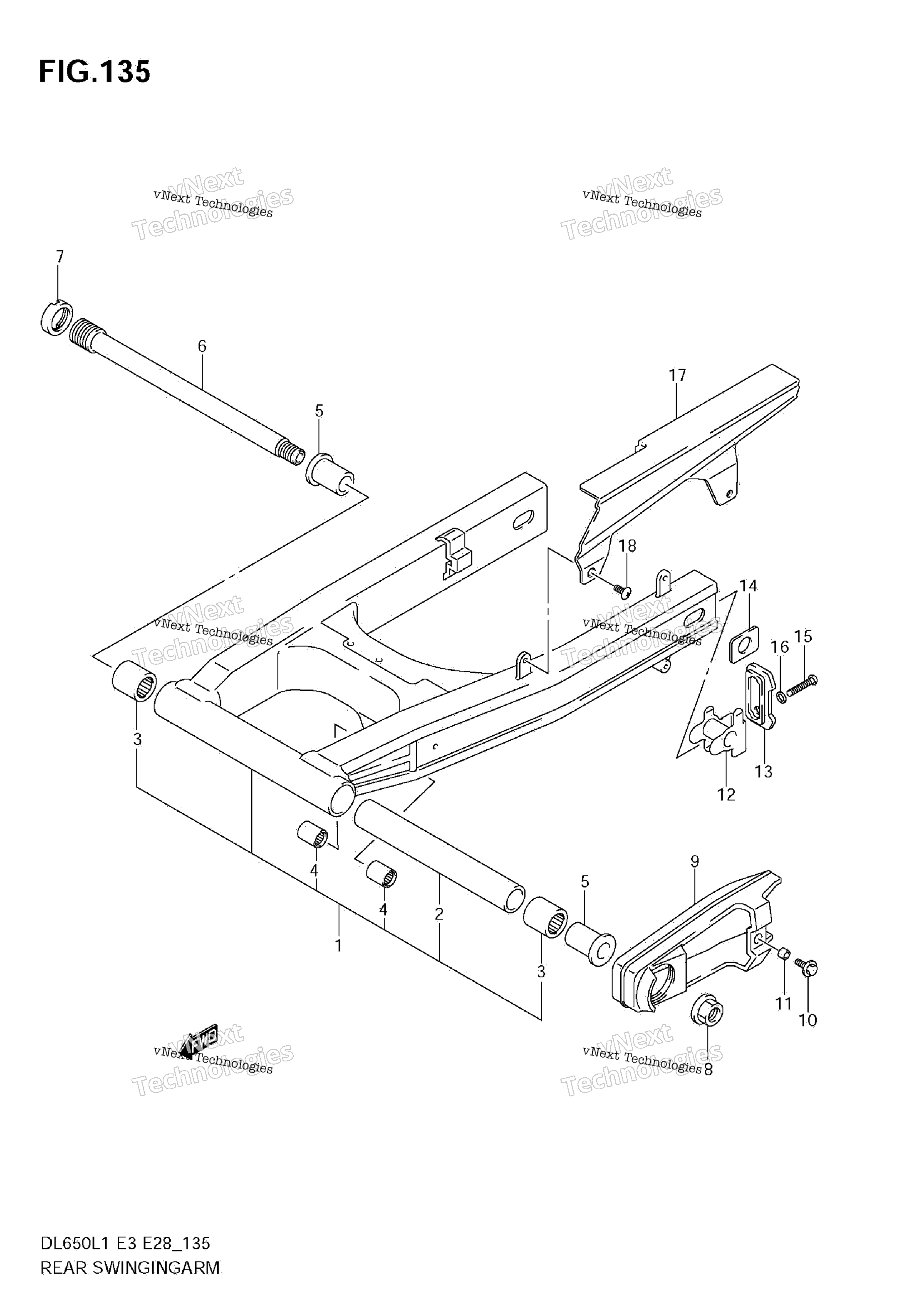 задний Swinging Arm
