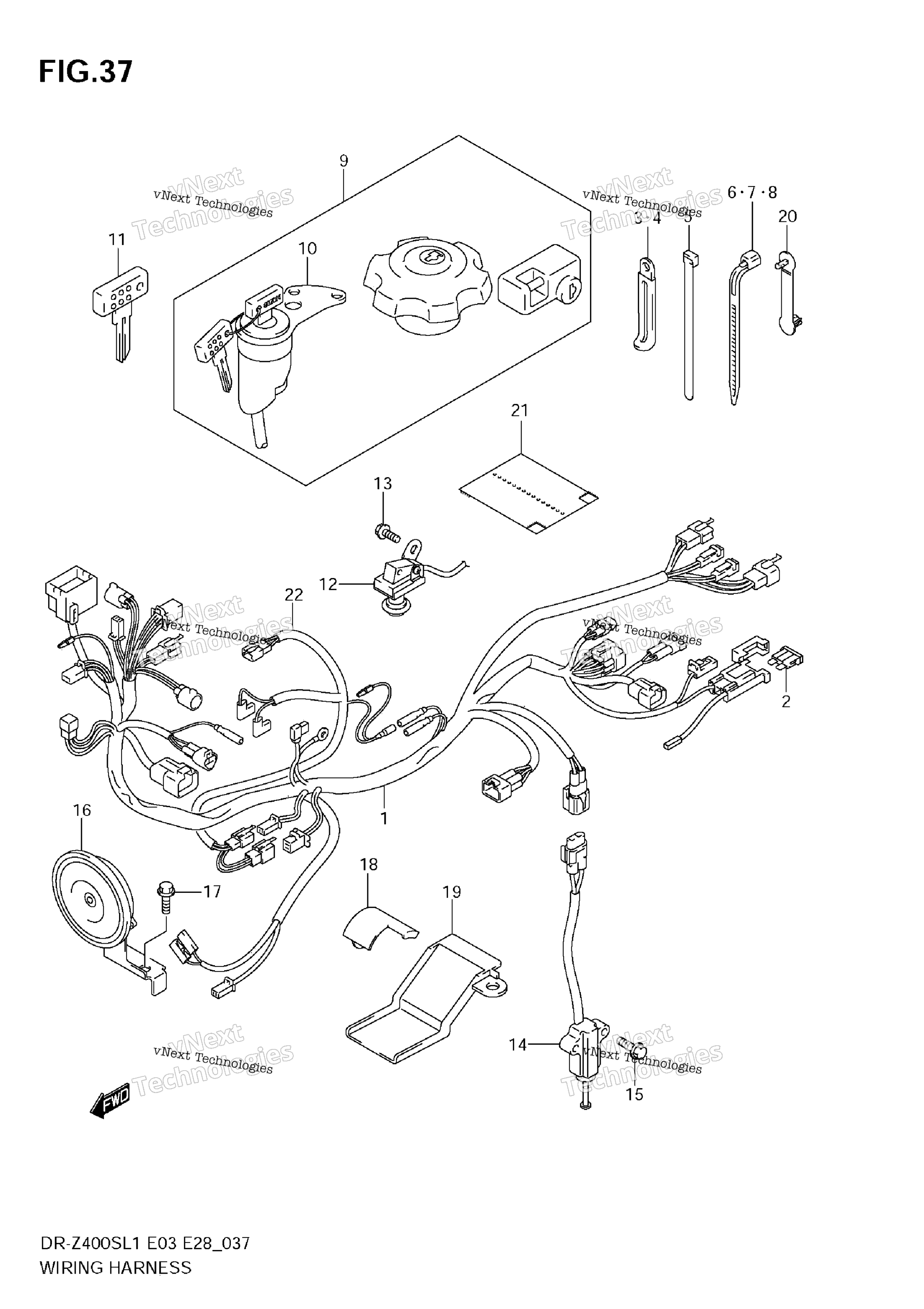 Жгут проводов (Dr-Z400sl1 E33)