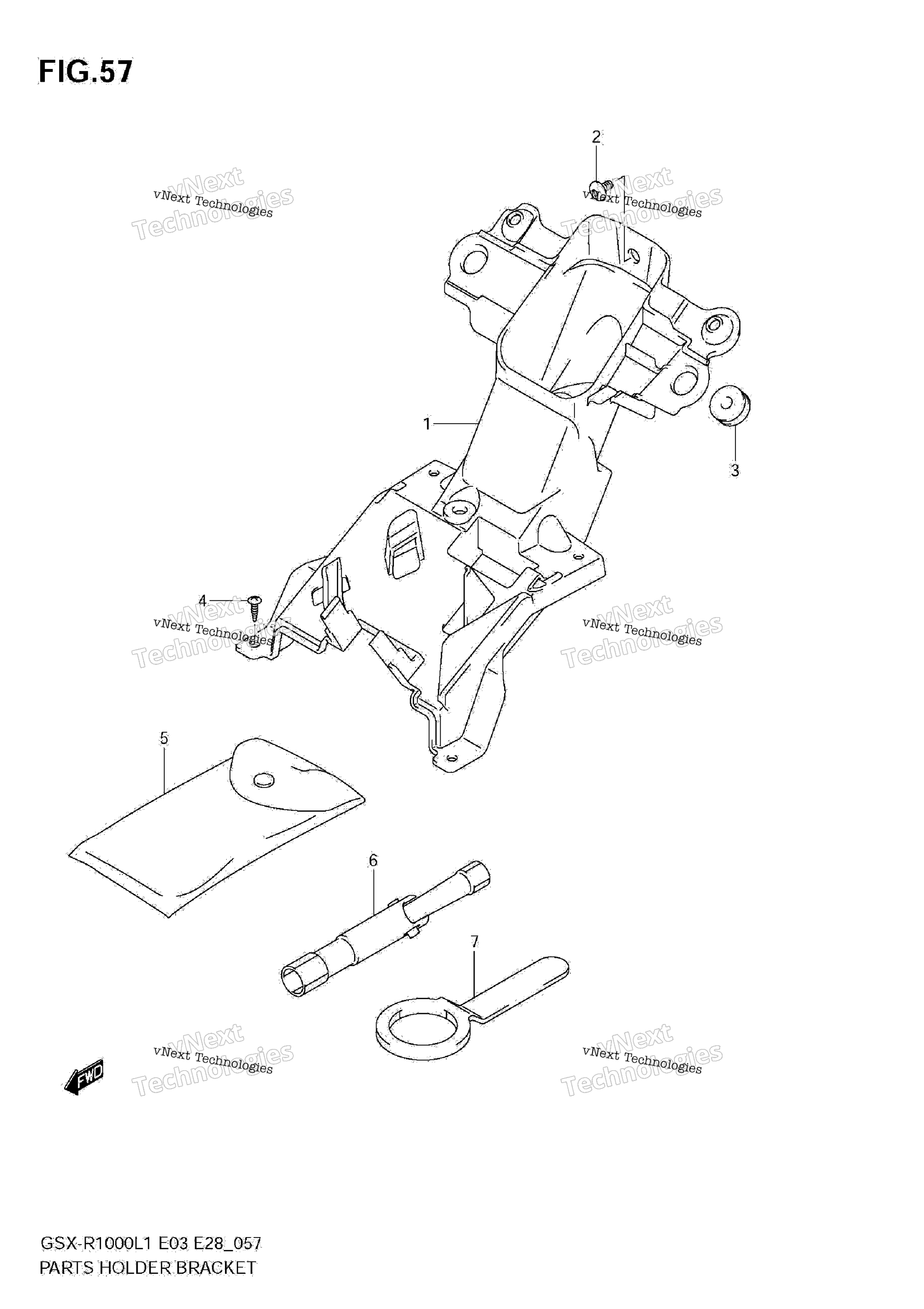 Parts держатель Bracket