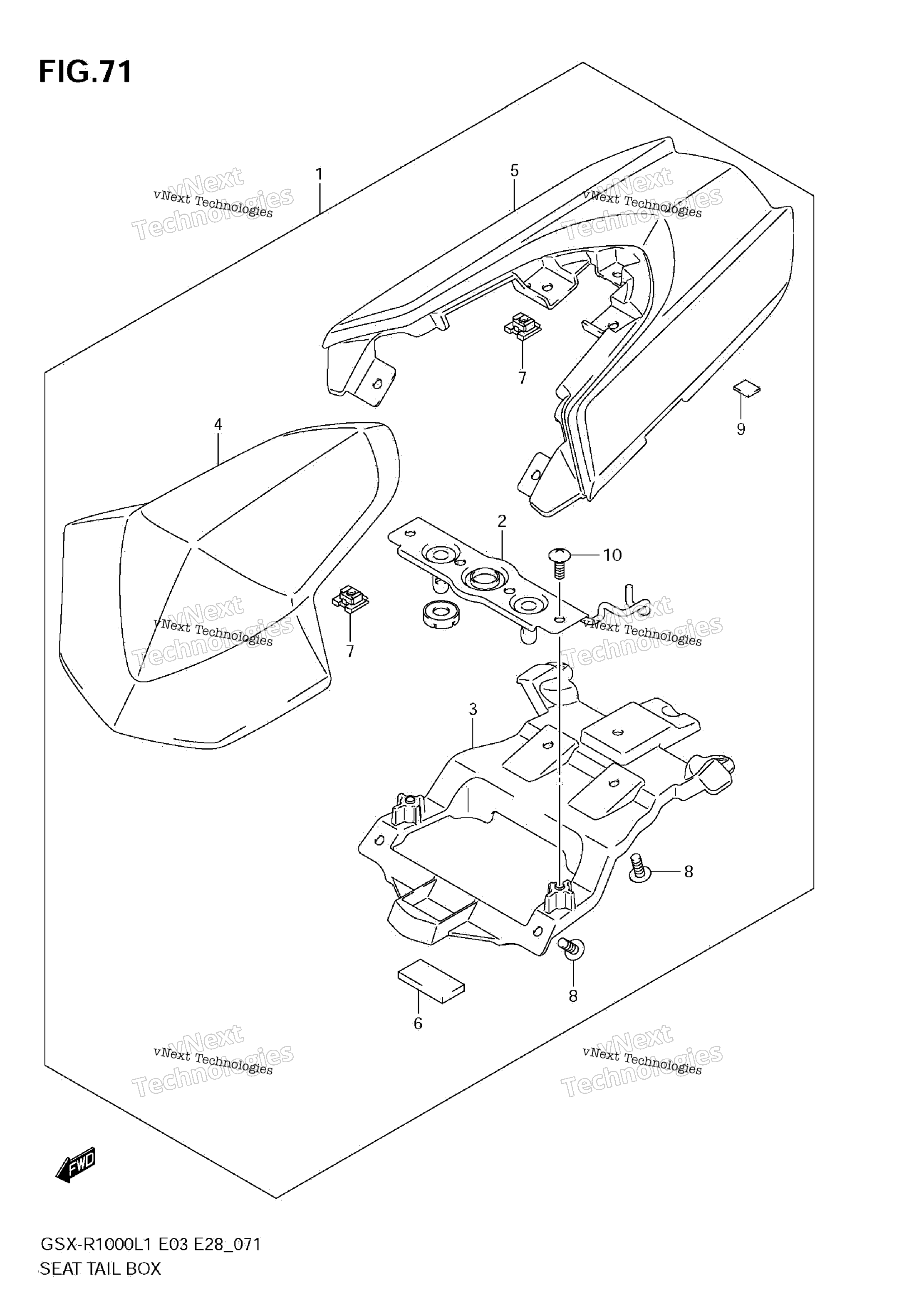 сиденье Tail Box