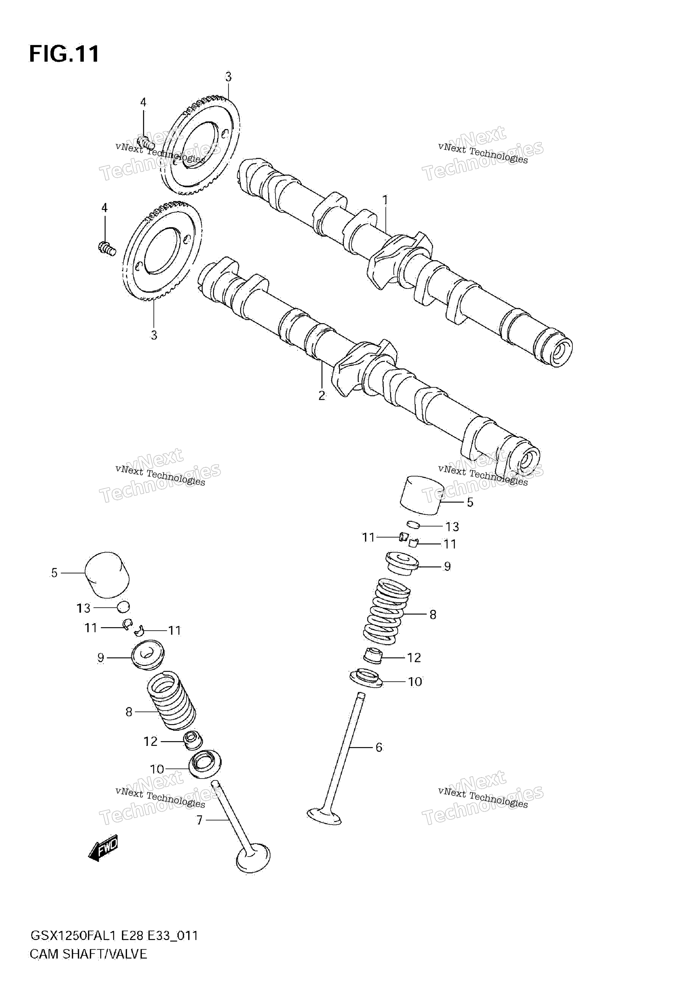 кулачок Shaft / клапан
