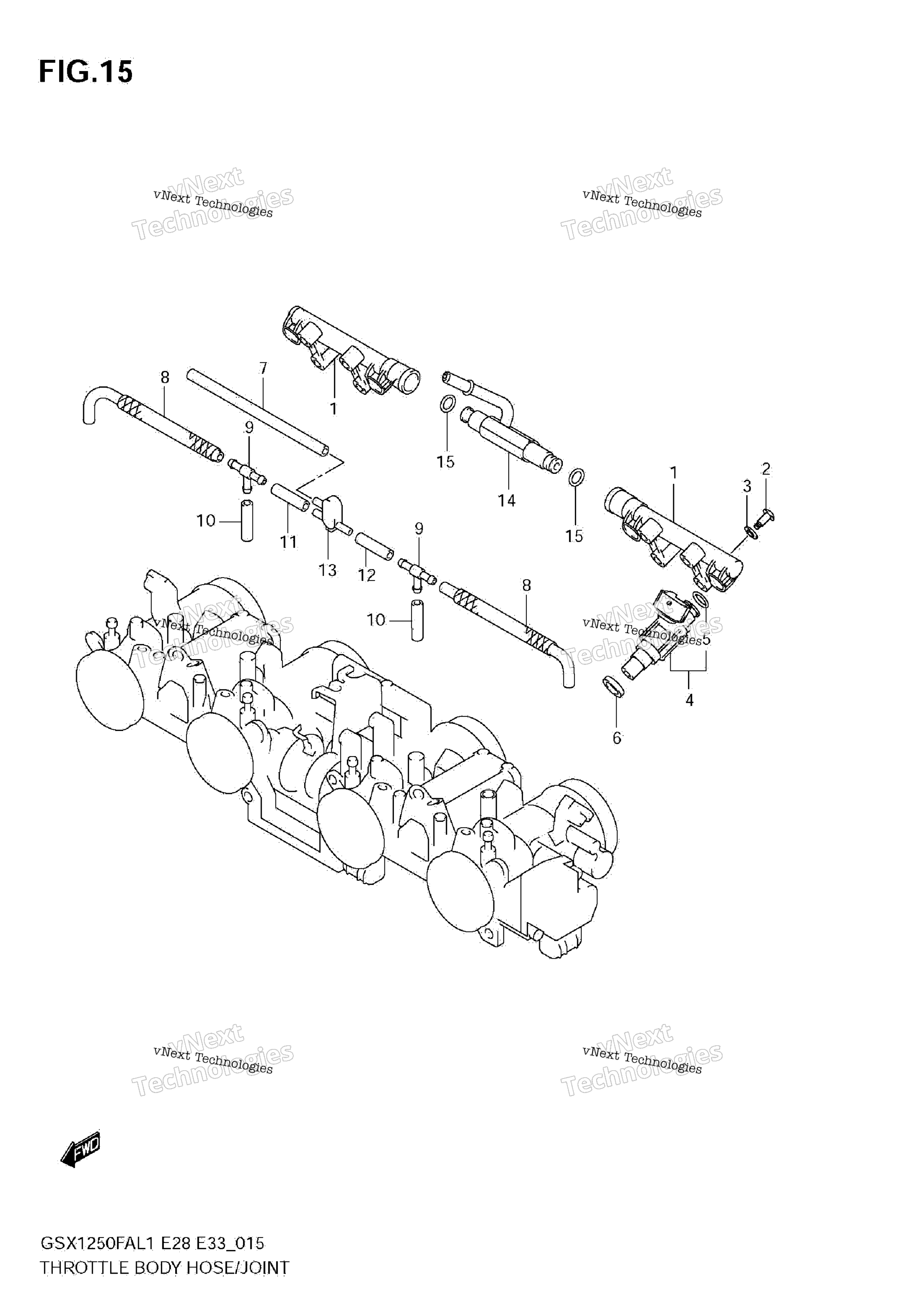 Дроссельный узел Hose/Joint (E28)
