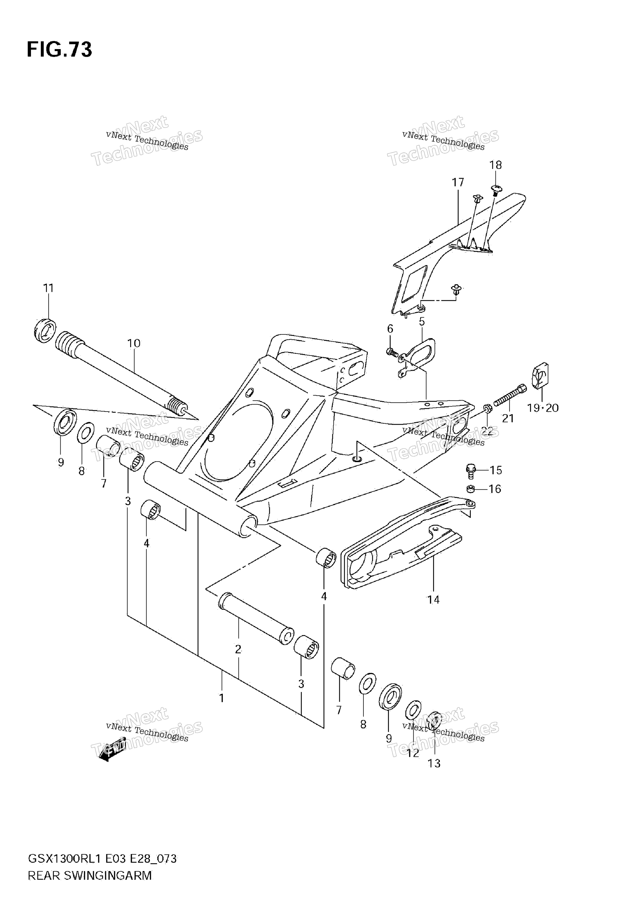 задний Swinging Arm