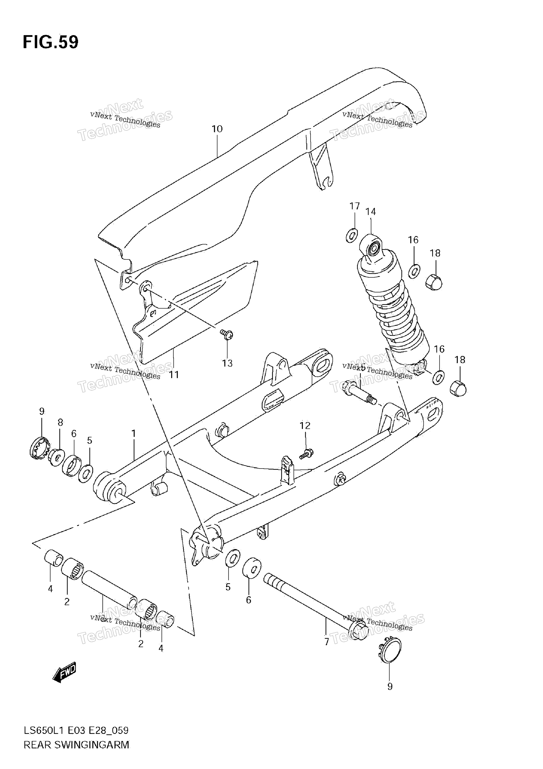 задний Swinging Arm