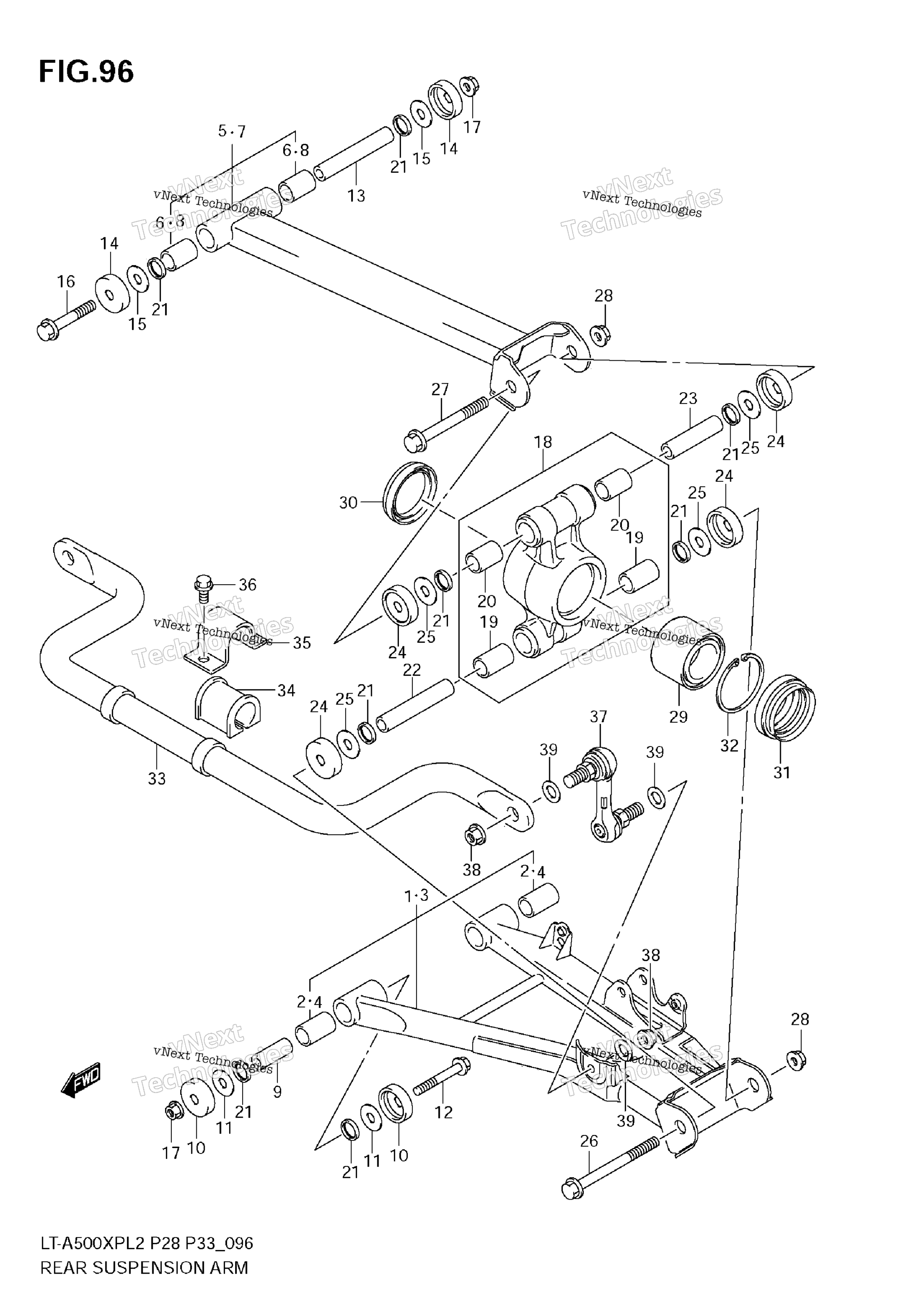 Задняя часть Suspension Arm