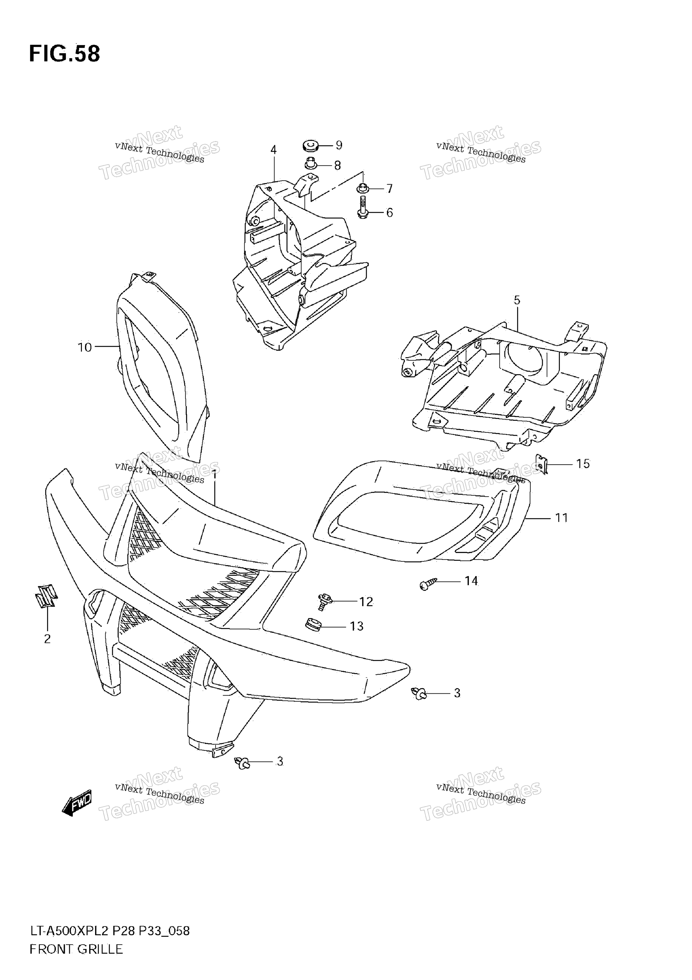 Передняя решётка (Lt-A500xpl2 E28)