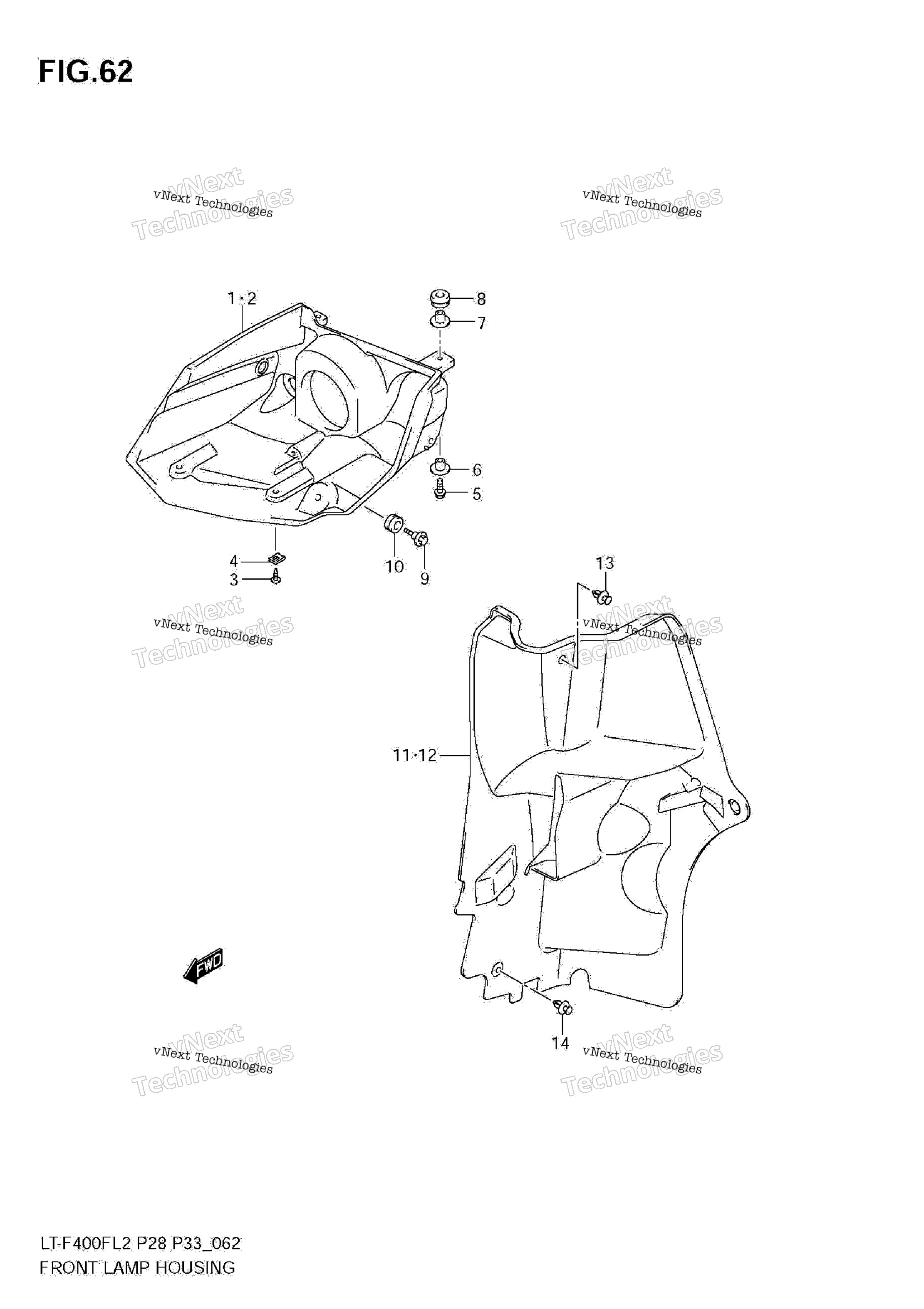 Передняя часть Lamp Housing