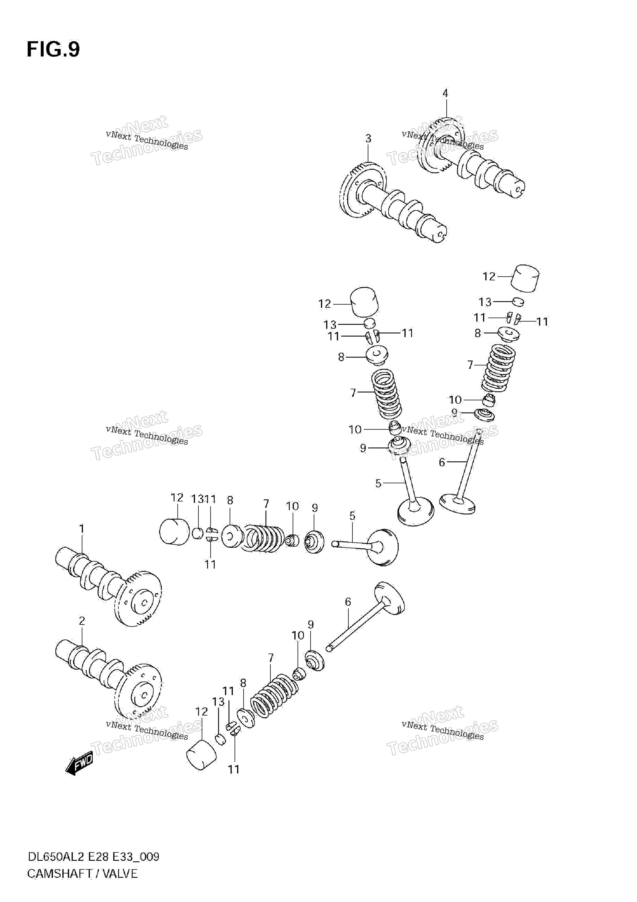 CAMSHAFT / клапан