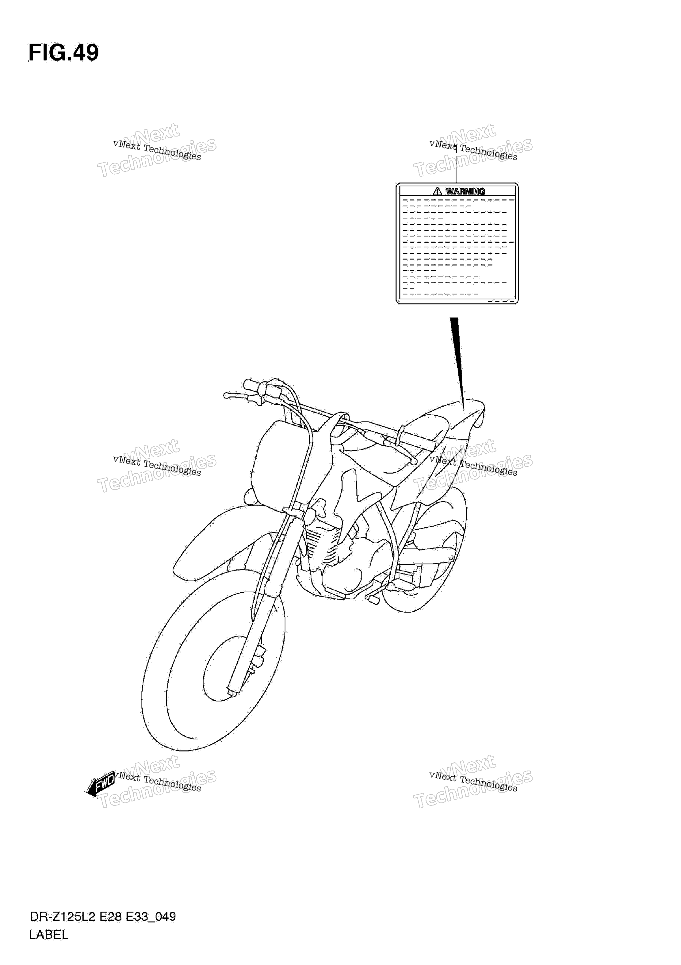 Шильдик (Dr-Z125 E28)