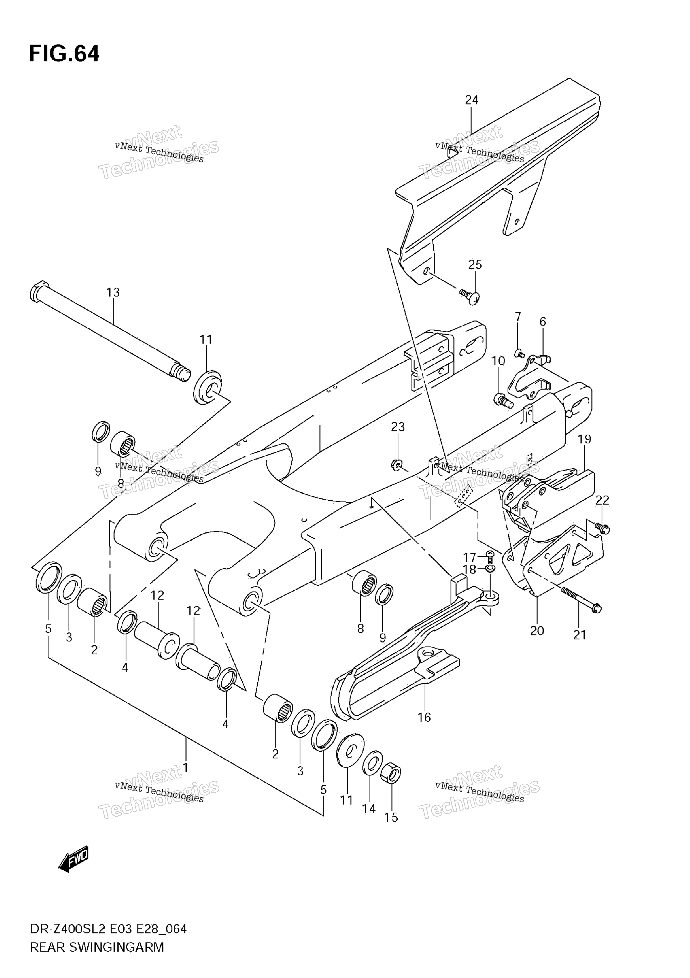задний Swinging Arm