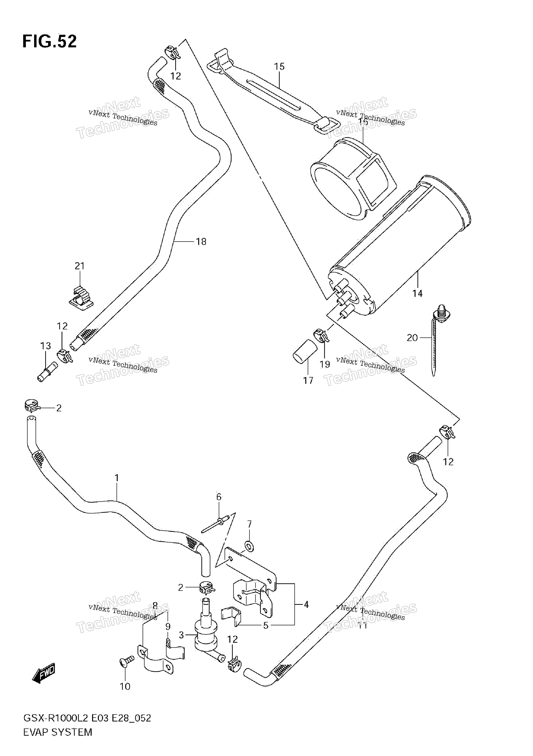 Система испарения (Gsx-R1000 L2 E33)