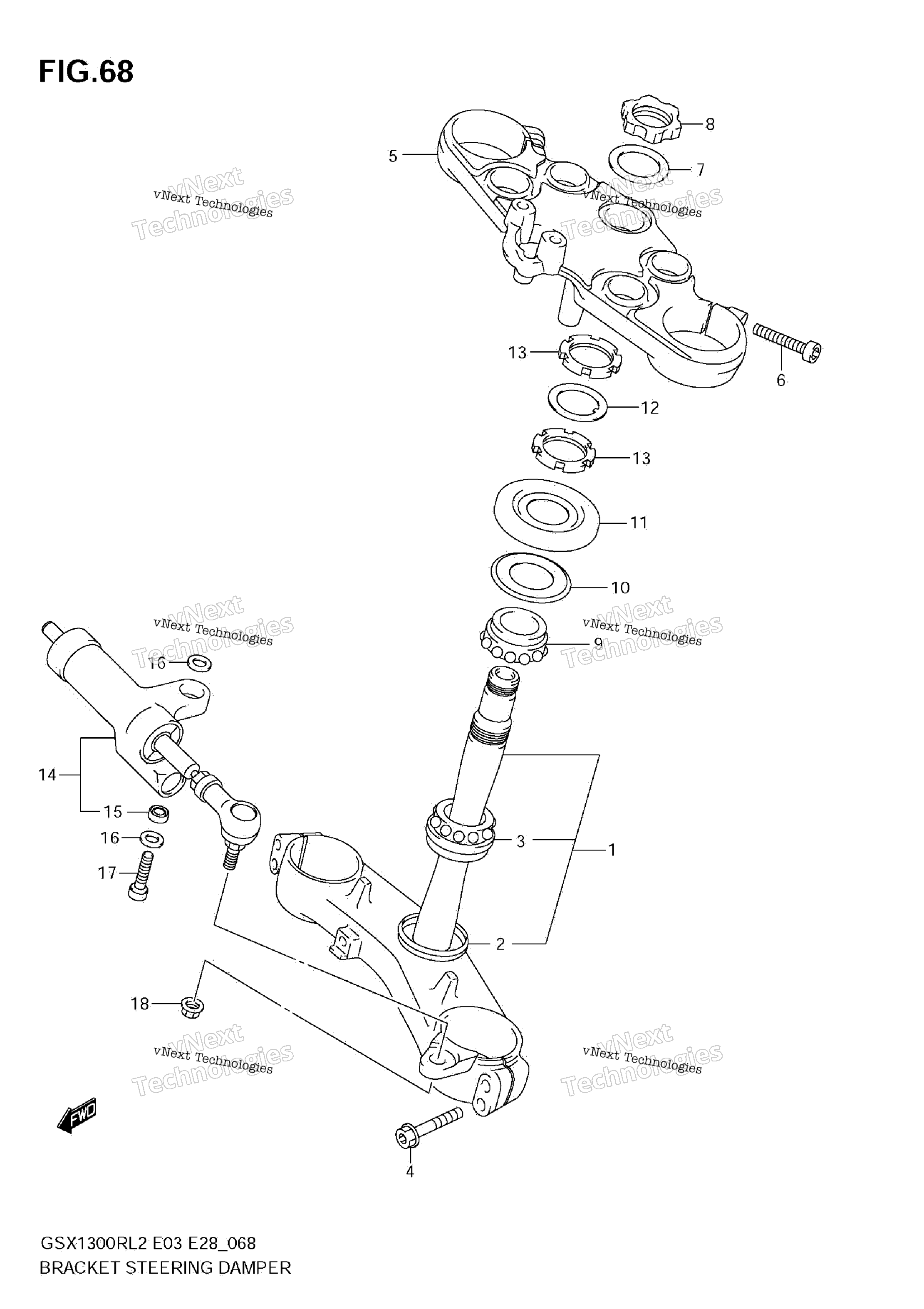 Bracket рулевое управление Damper