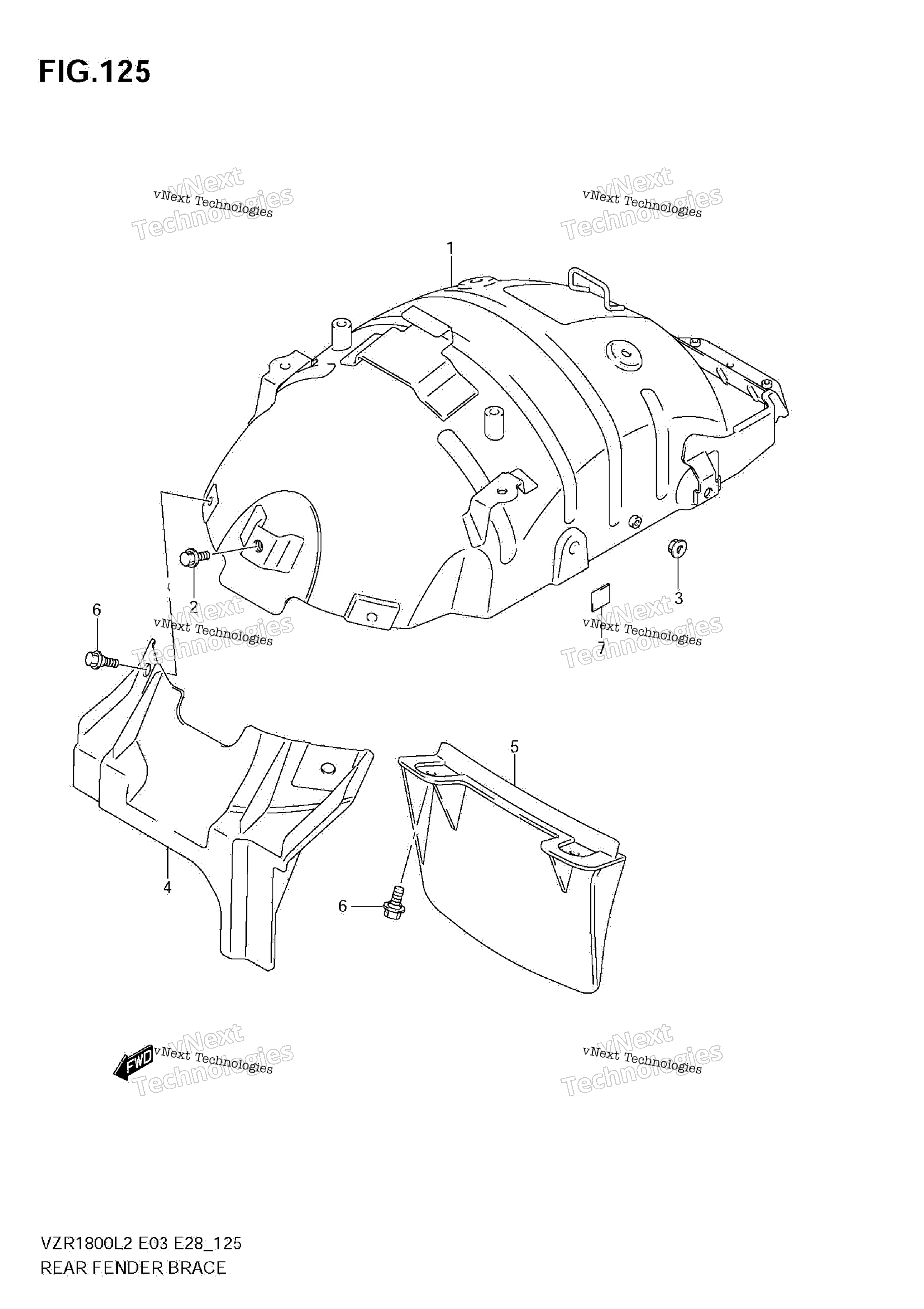 Задняя часть Fender Brace