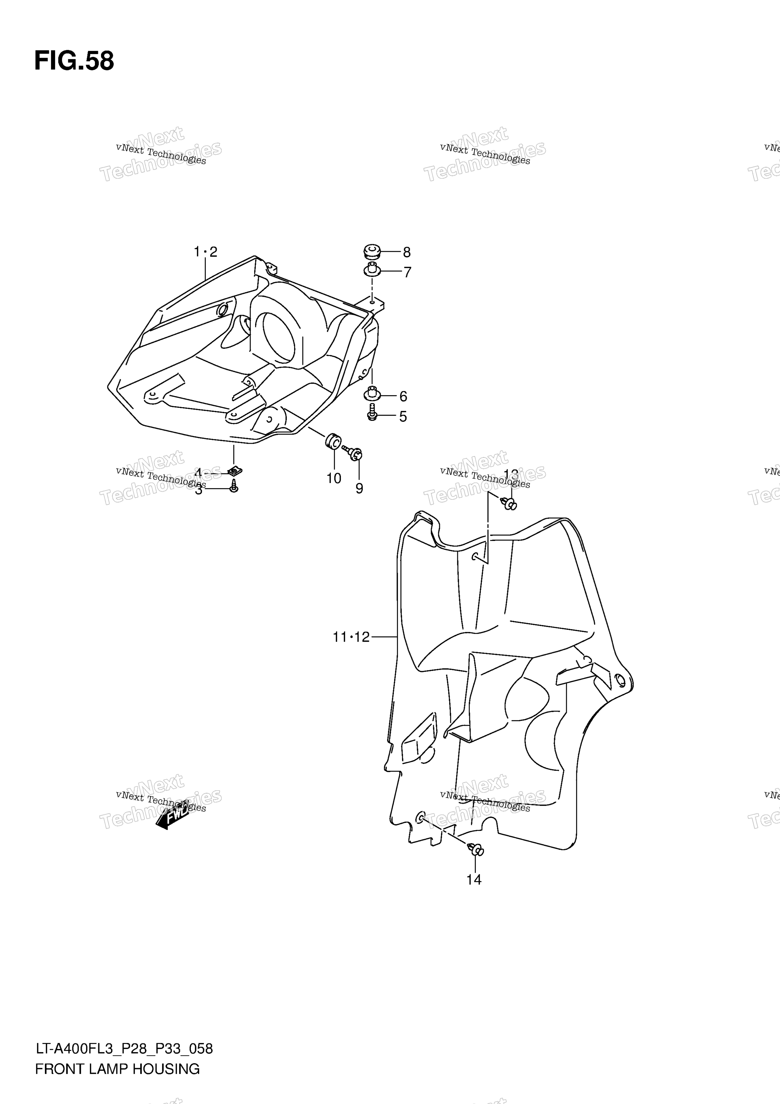 Передняя часть Lamp Housing